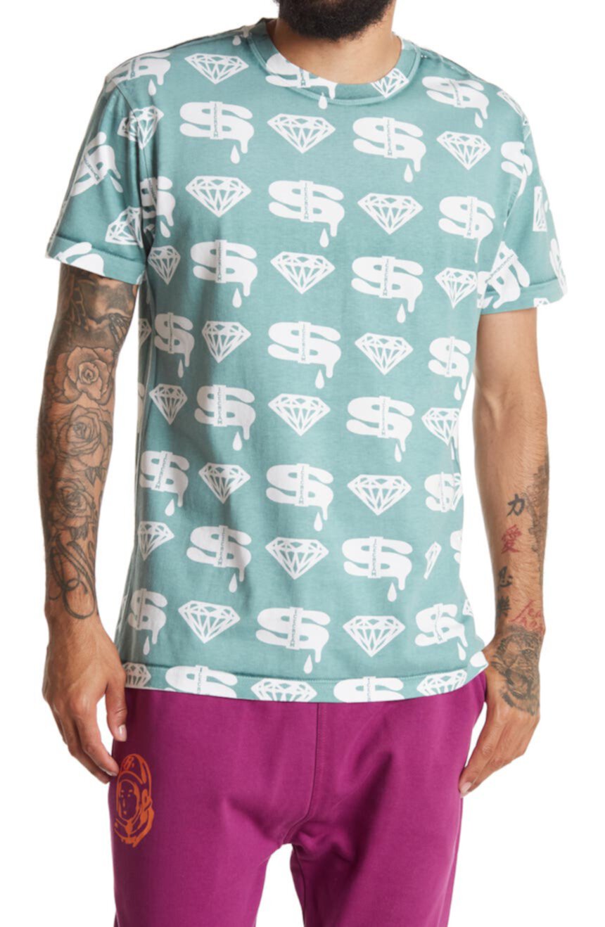 Мужская футболка с изображением бриллиантов и долларов Icecream ICE CREAM