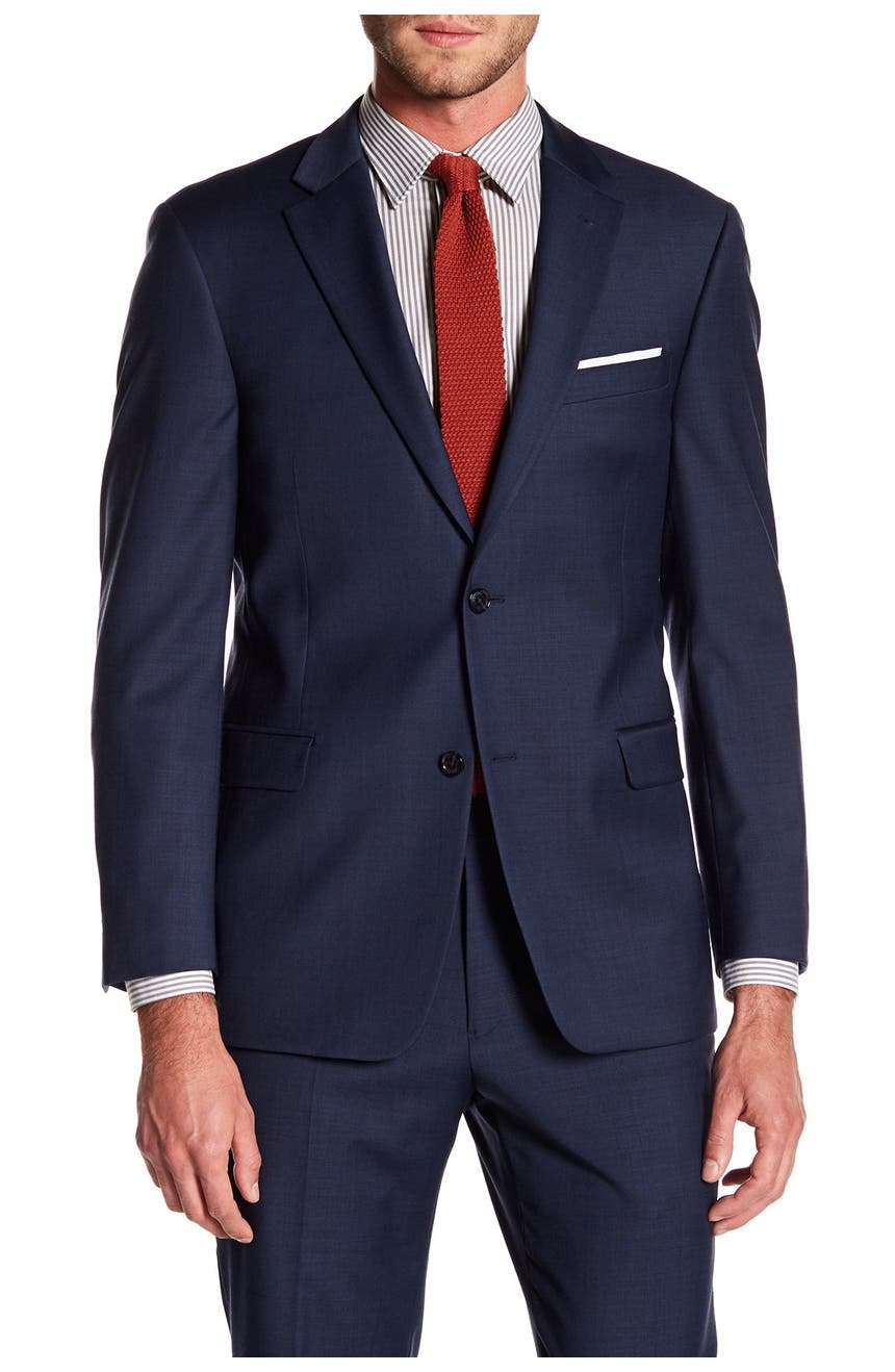 Adams Modern Fit TH Flex Performance Wool Blend Sharkskin Suit Separating Jacket Tommy Hilfiger