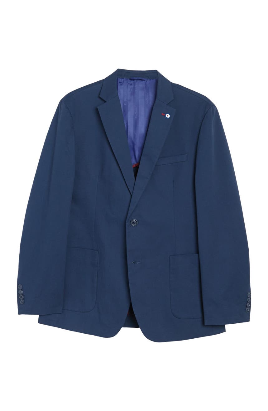 Темно-синее спортивное пальто Union Fit с двумя пуговицами и лацканами на лацканах Ben Sherman