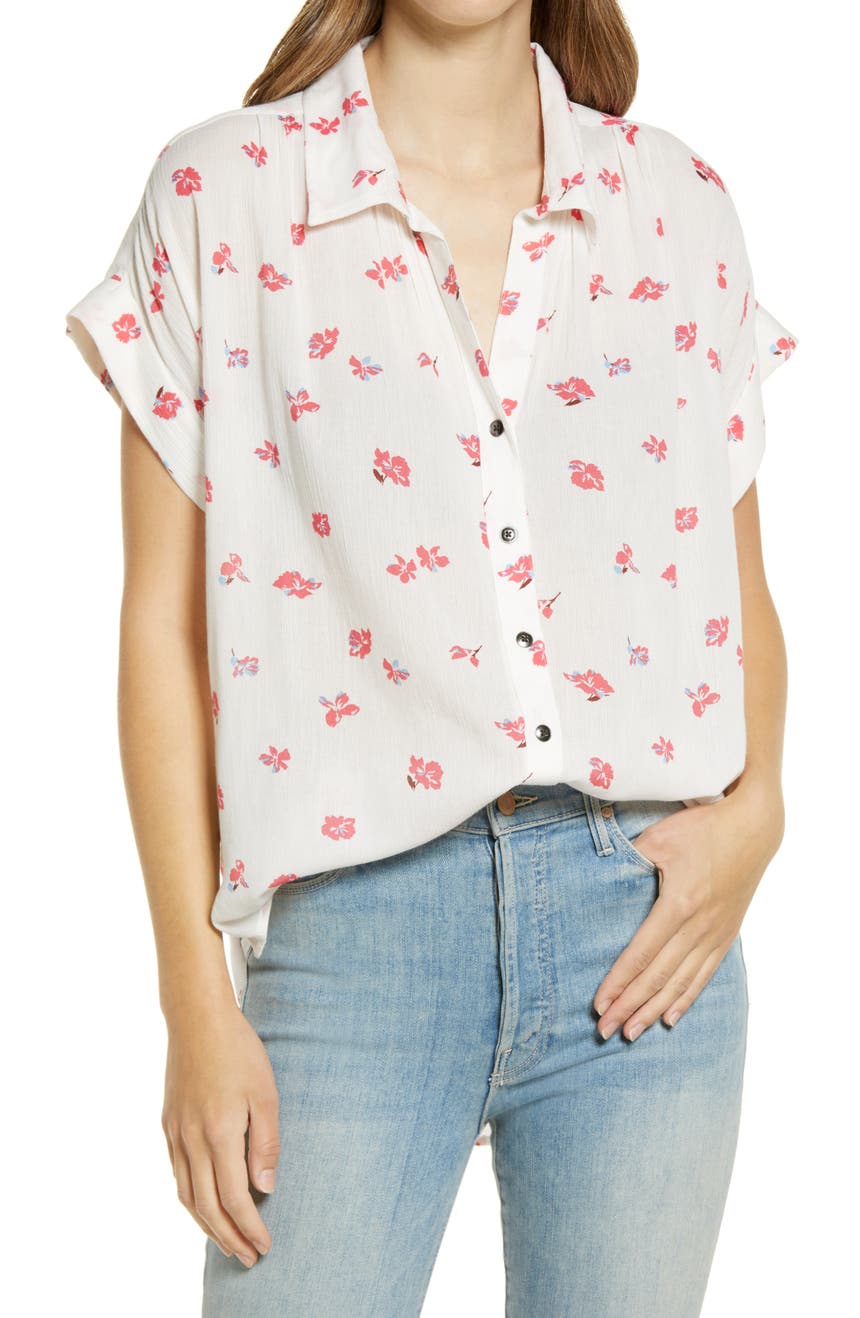 <sup> ® </sup> Летняя креповая рубашка с цветочным принтом для лагеря Caslon