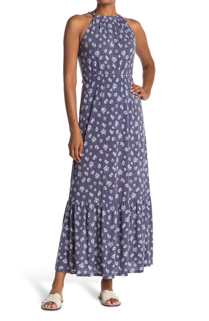 Макси-платье без рукавов с цветочным принтом и вырезом на шее Collective Concepts