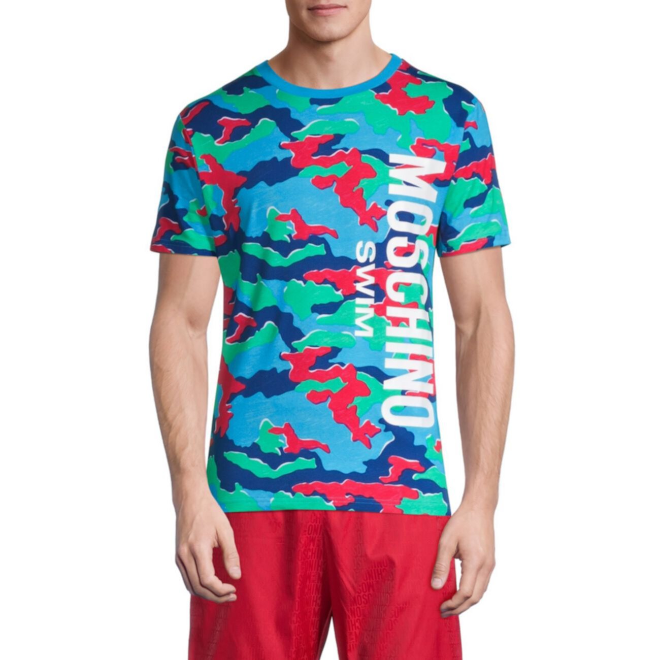 Cotton-Blend Swim Shirt Moschino