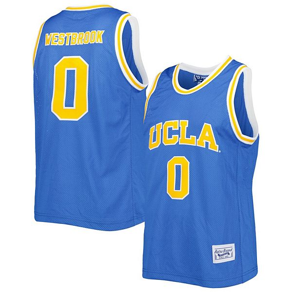 Оригинальная мужская баскетбольная майка в стиле ретро Russell Westbrook Blue UCLA Bruins Alumni Original Retro Brand