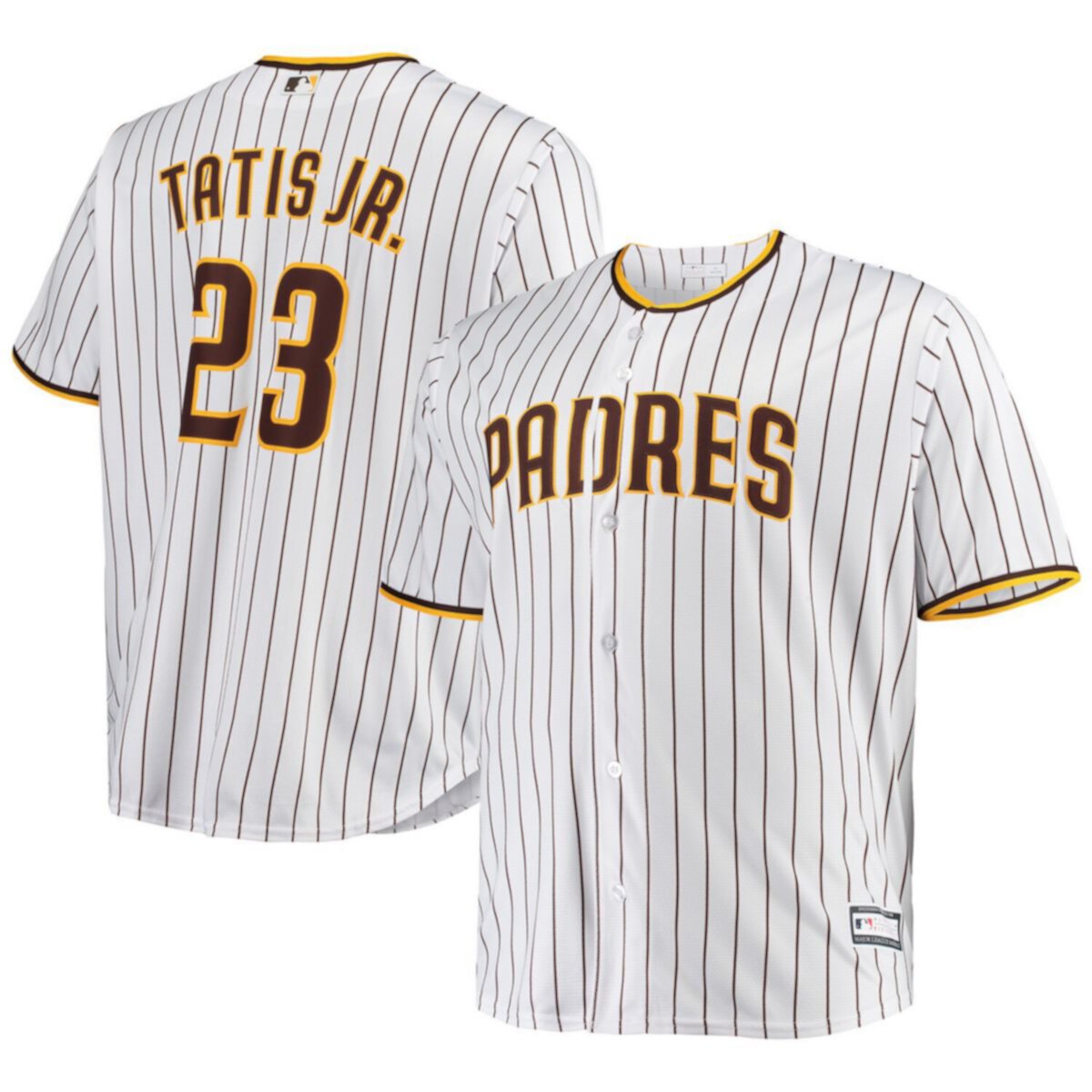 Мужская футболка Fernando Tatis Jr. White San Diego Padres Big & Tall Replica Player Profile
