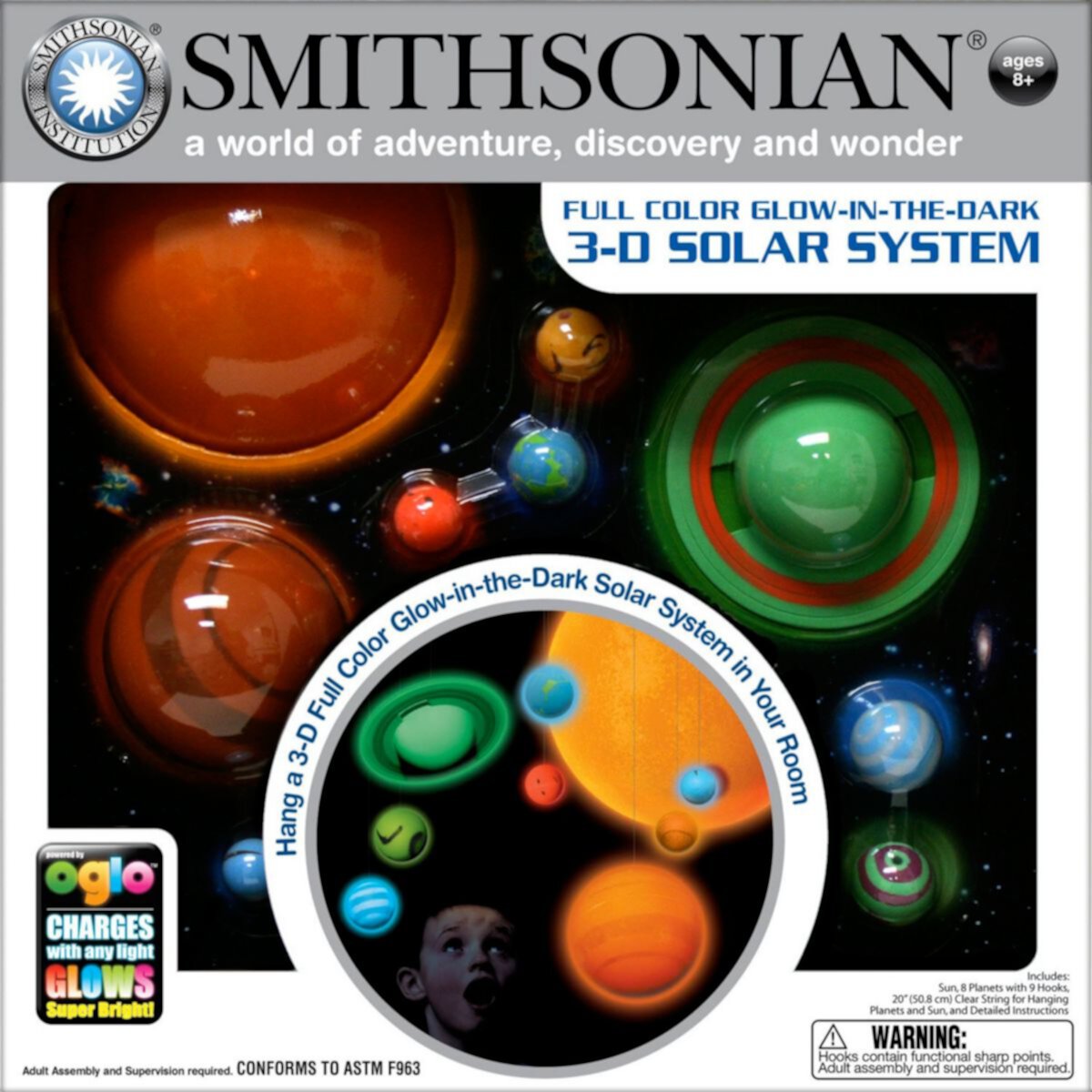 Смитсоновский институт 3D Солнечная система, светящаяся в темноте Smithsonian