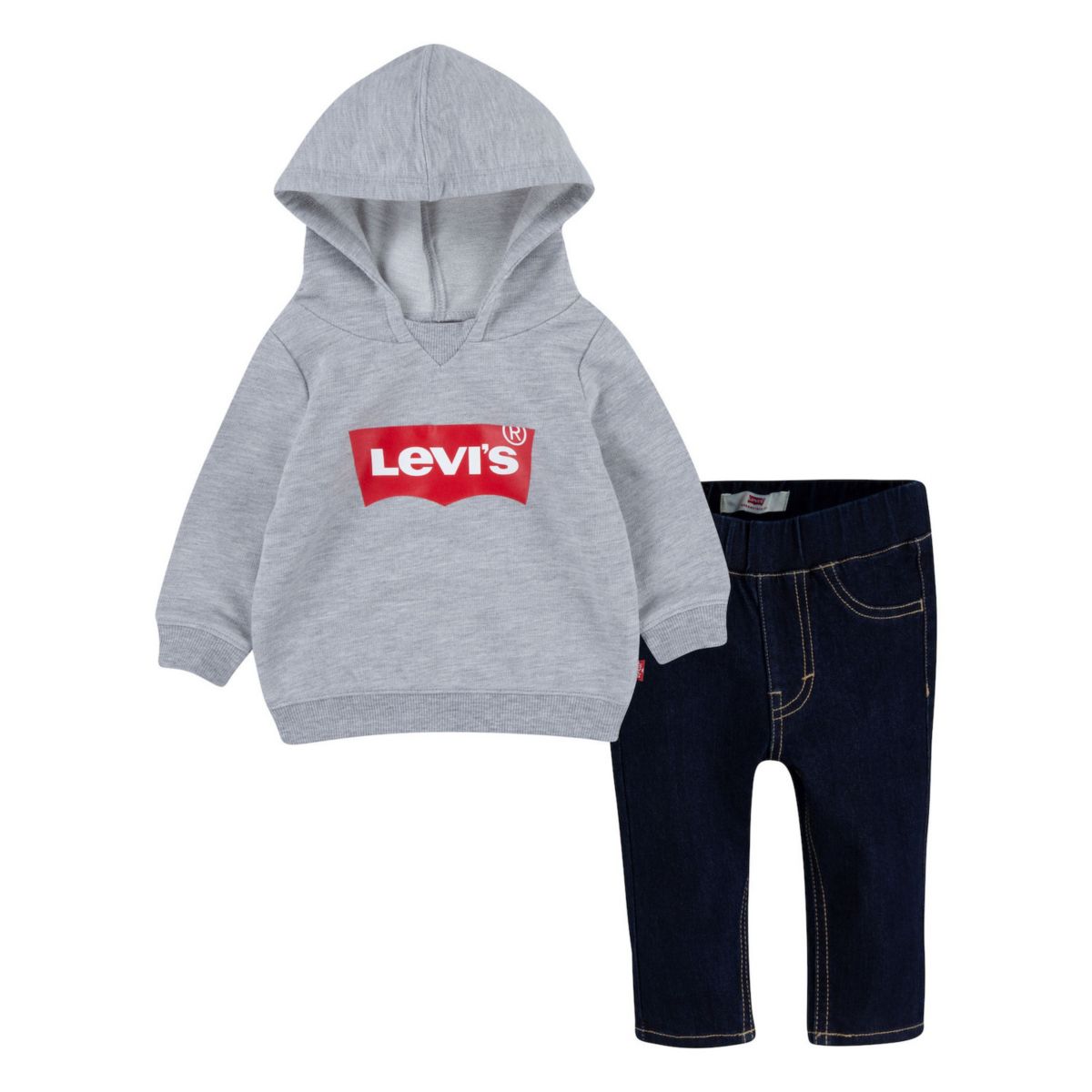 Толстовка с капюшоном и брюками с логотипом Levi's® Batwing Logo для малышей Levi's®