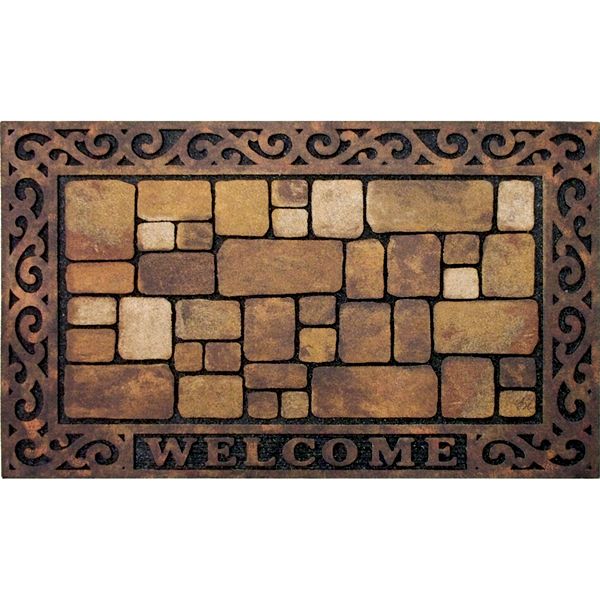 Apache Mills Masterpiece Aberdeen &#34;Welcome&#34; Doormat - 18'' x 30'' Apache Mills