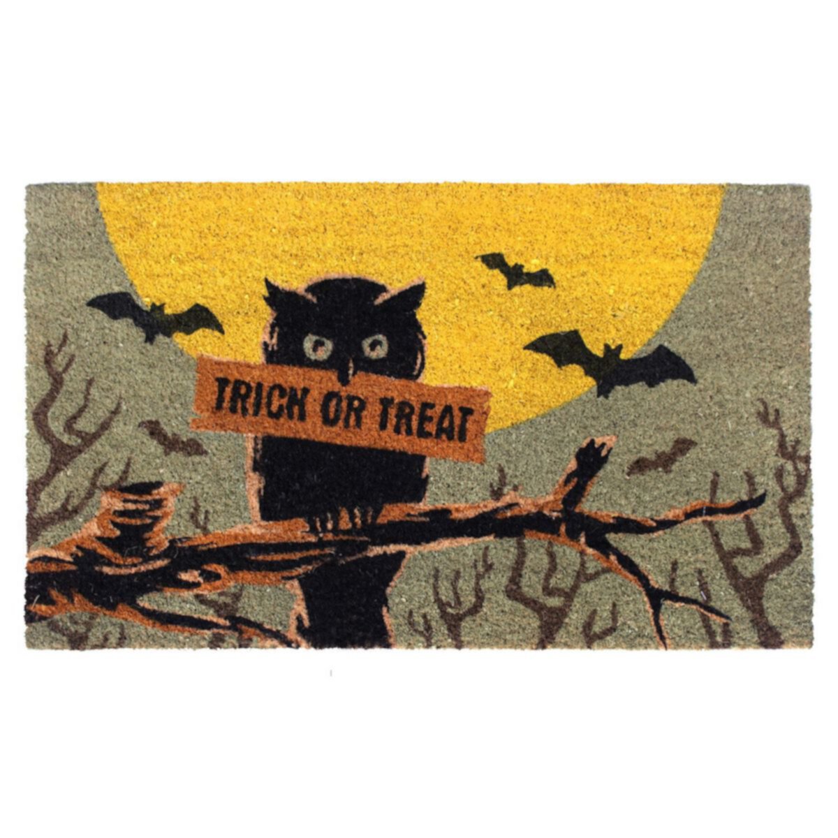 RugSmith Trick or Treat Owl Doormat - 18'' x 30'' RugSmith