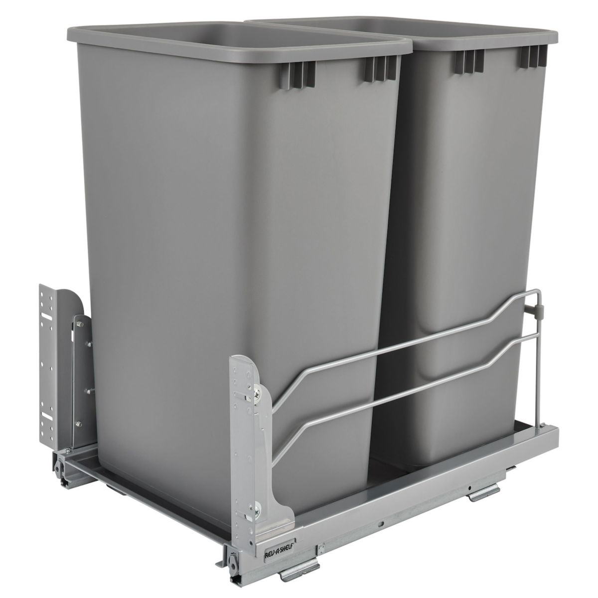 Rev-A-Shelf 53WC-2150SCDM-217 Double 50-Quart Pullout Soft Close Waste Container Rev-A-Shelf