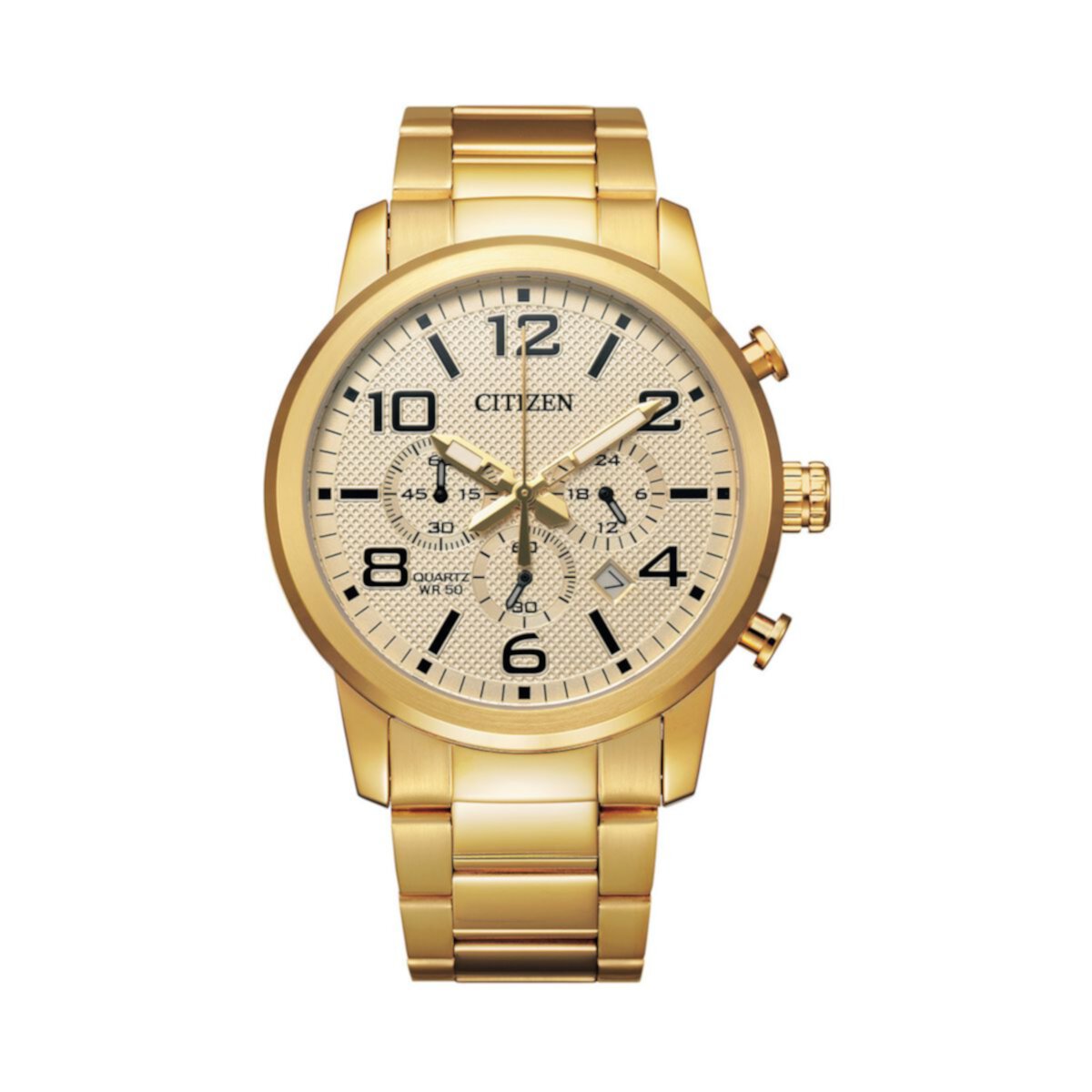 Мужские часы Citizen с хронографом из нержавеющей стали золотистого цвета - AN8052-55P Citizen