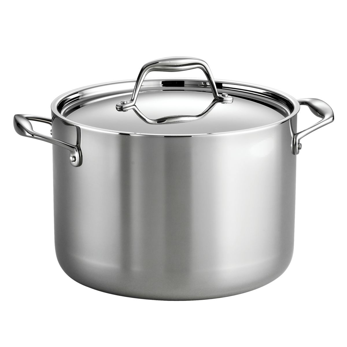 Tramontina Gourmet Tri-Ply Clad из нержавеющей стали, 8 кварт. Кастрюля Tramontina