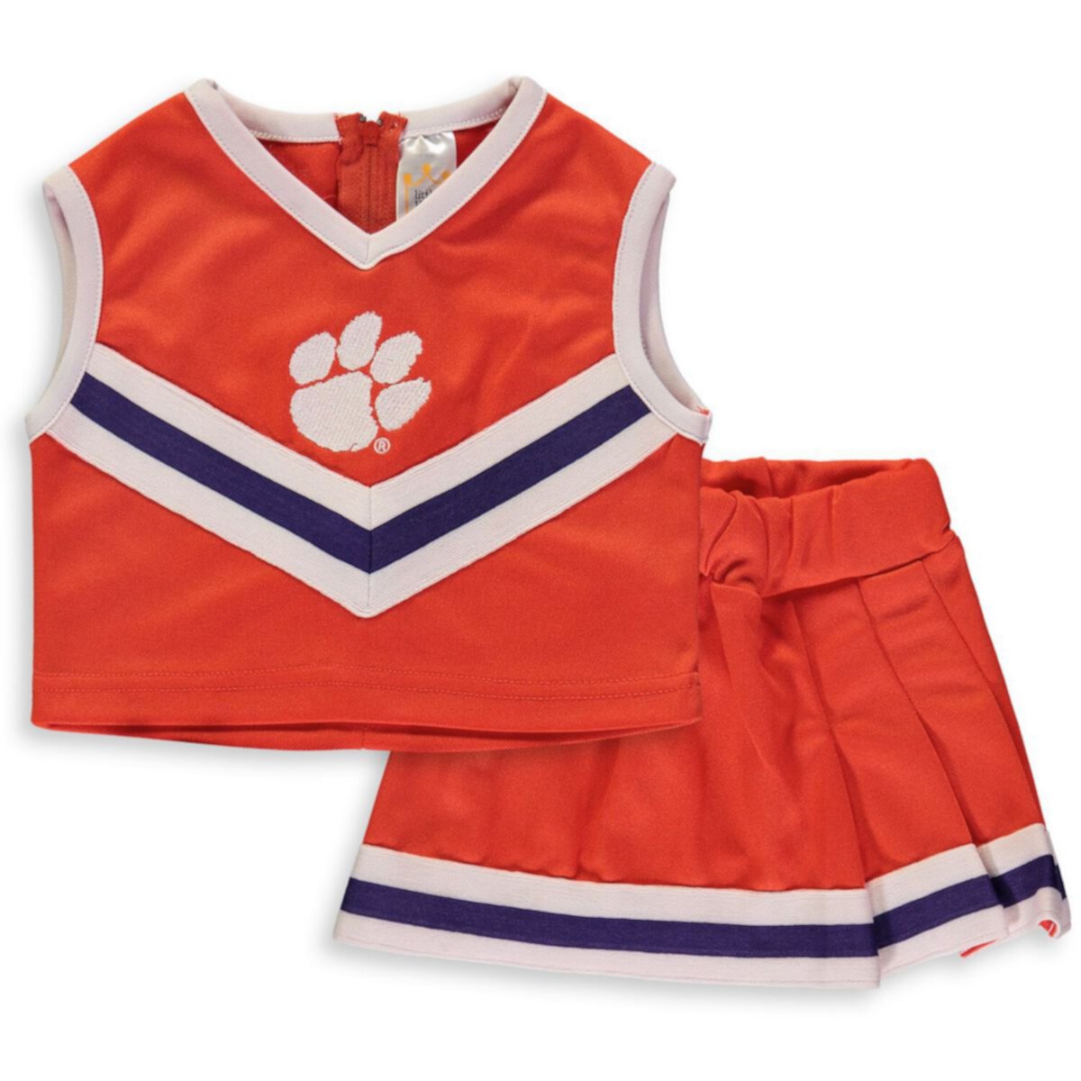 Комплект из двух частей Cheer для девочек для малышей Orange Clemson Tigers Little King