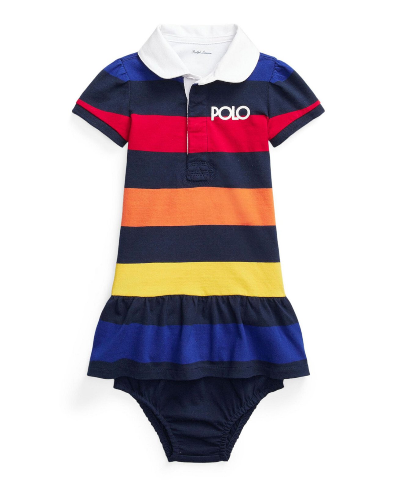 Платье для регби с логотипом для маленьких девочек и шаровары, комплект из 2 предметов Ralph Lauren