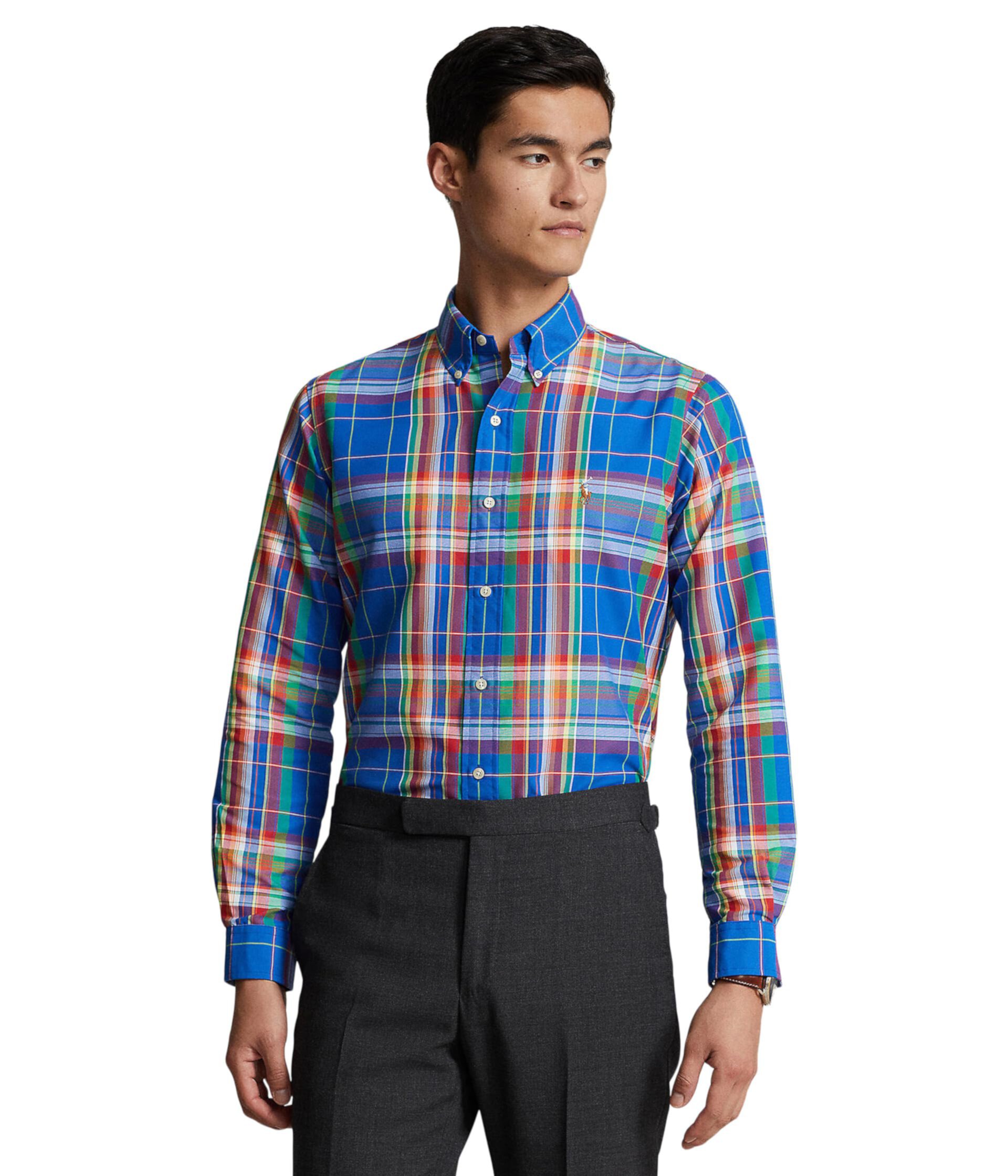 Классическая рубашка-оксфорд в клетку Polo Ralph Lauren