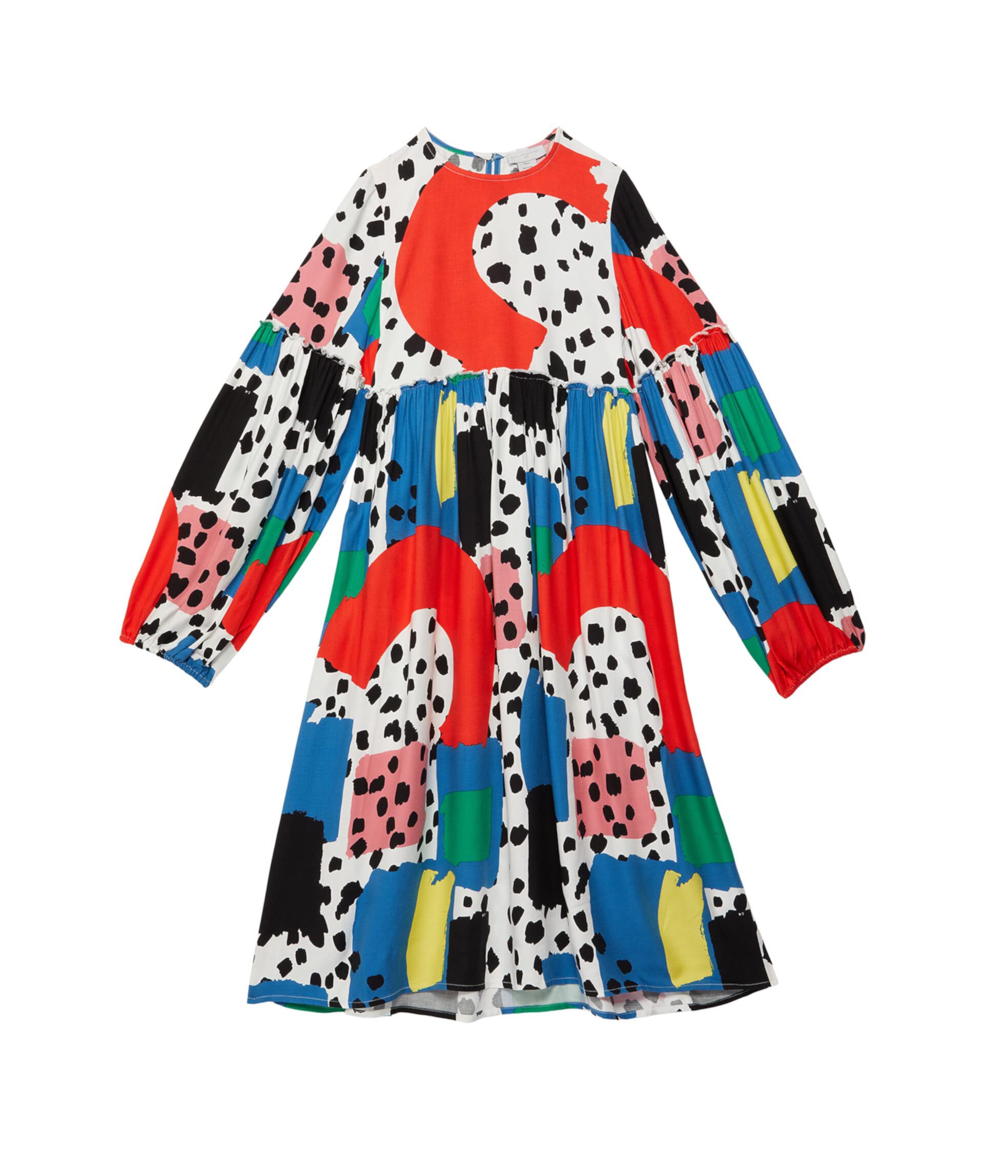 Платье в стиле далматин с длинными рукавами с цветными блоками (Малыши / Маленькие дети / Старшие дети) Stella McCartney Kids