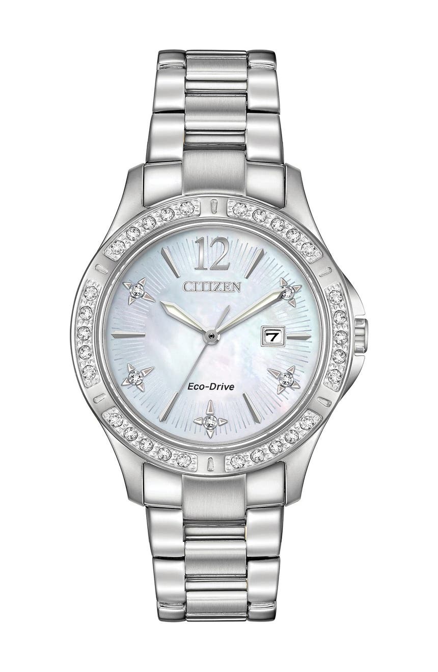 Женские стандартные часы Eco-Drive из нержавеющей стали, 32 мм Citizen