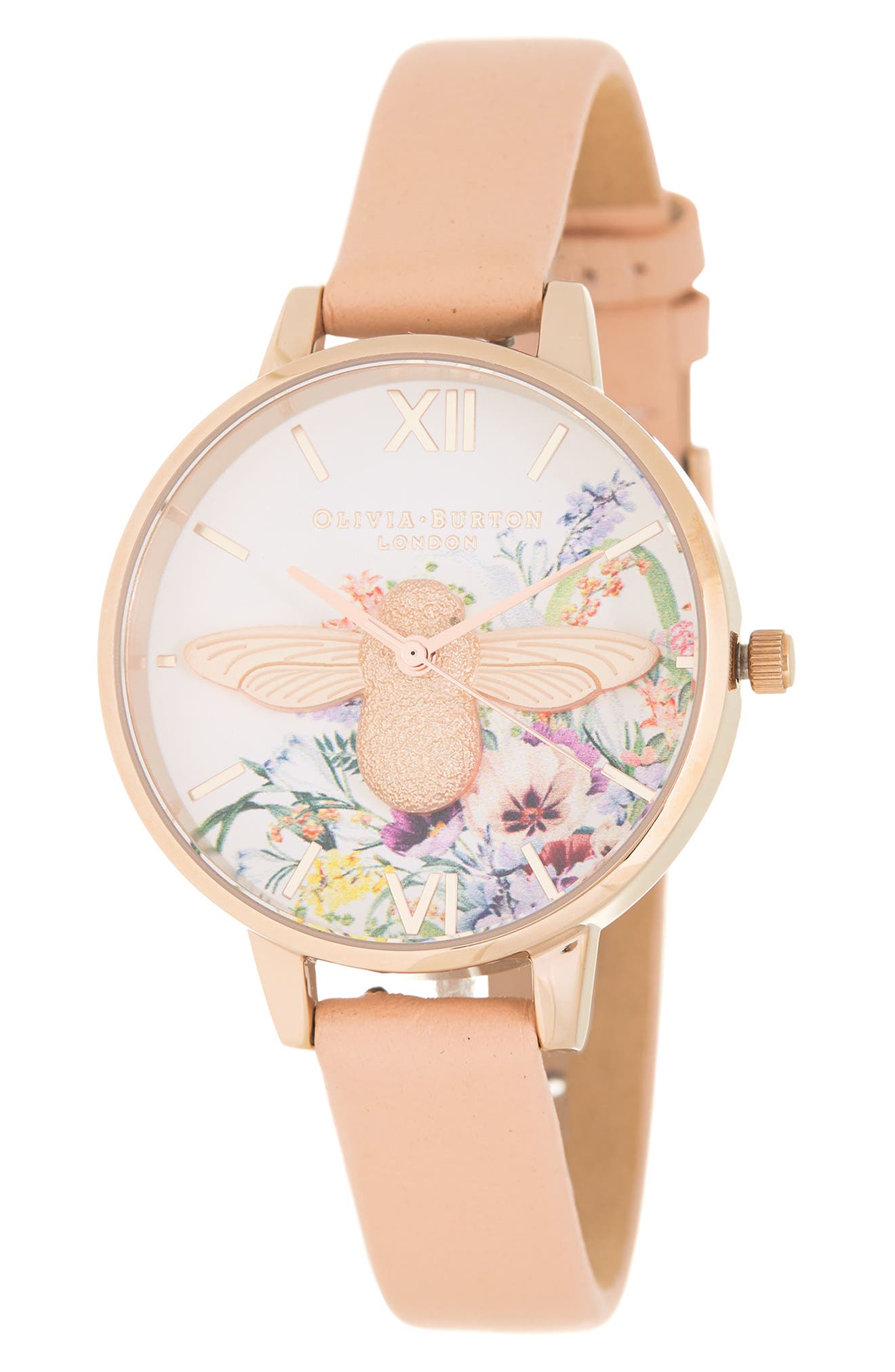 Женские часы Enchanted Garden с кожаным ремешком, 38 мм OLIVIA BURTON