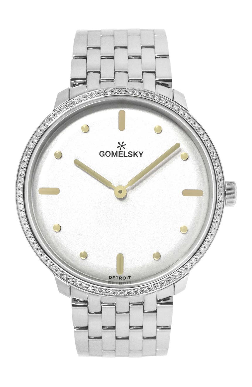 Женские часы-браслет The Lois с бриллиантами, 36 мм, вес 0,39 карата Gomelsky by Shinola