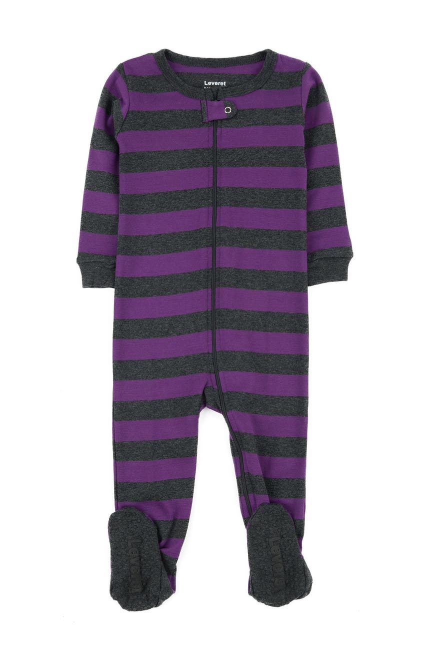 Пижама для сна с фиолетовыми и серыми ногами Leveret