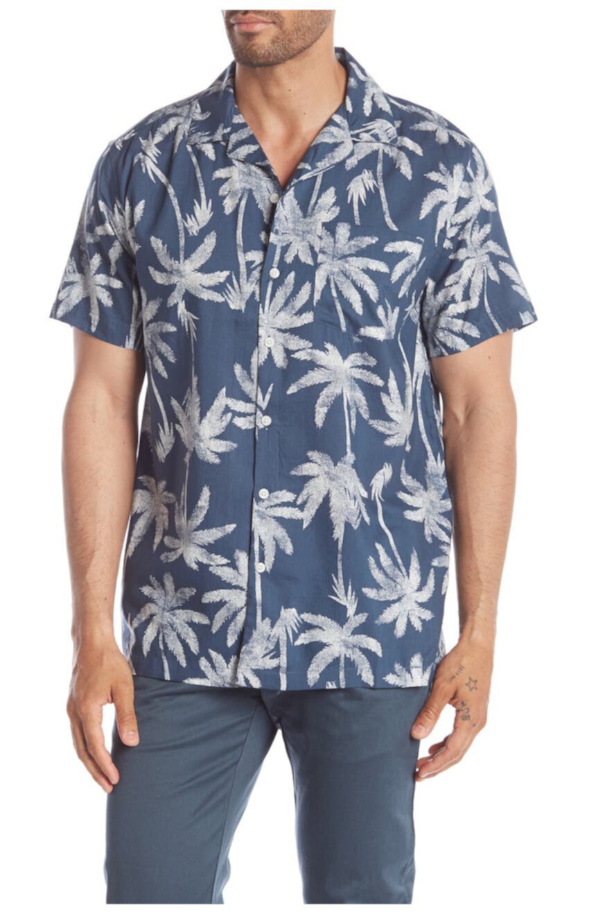 Гавайская рубашка стандартного кроя с короткими рукавами и принтом Vacation Palm Tree Onia