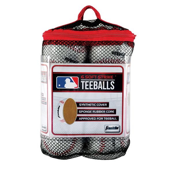 Franklin Sports MLB 6 шт. Мягкие бейсбольные мячи с синтетической оболочкой и резиновым сердечником для детей 8-11 лет Franklin Sports