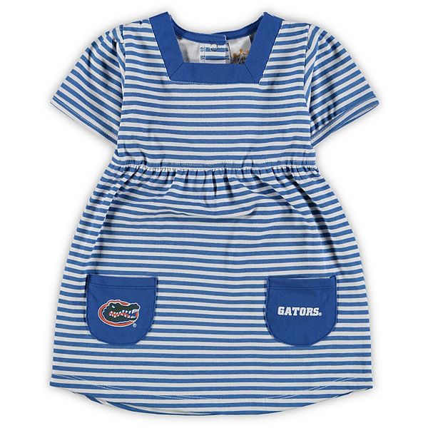 Girls Toddler Royal Florida Gators Striped Dress with Pockets Unbranded