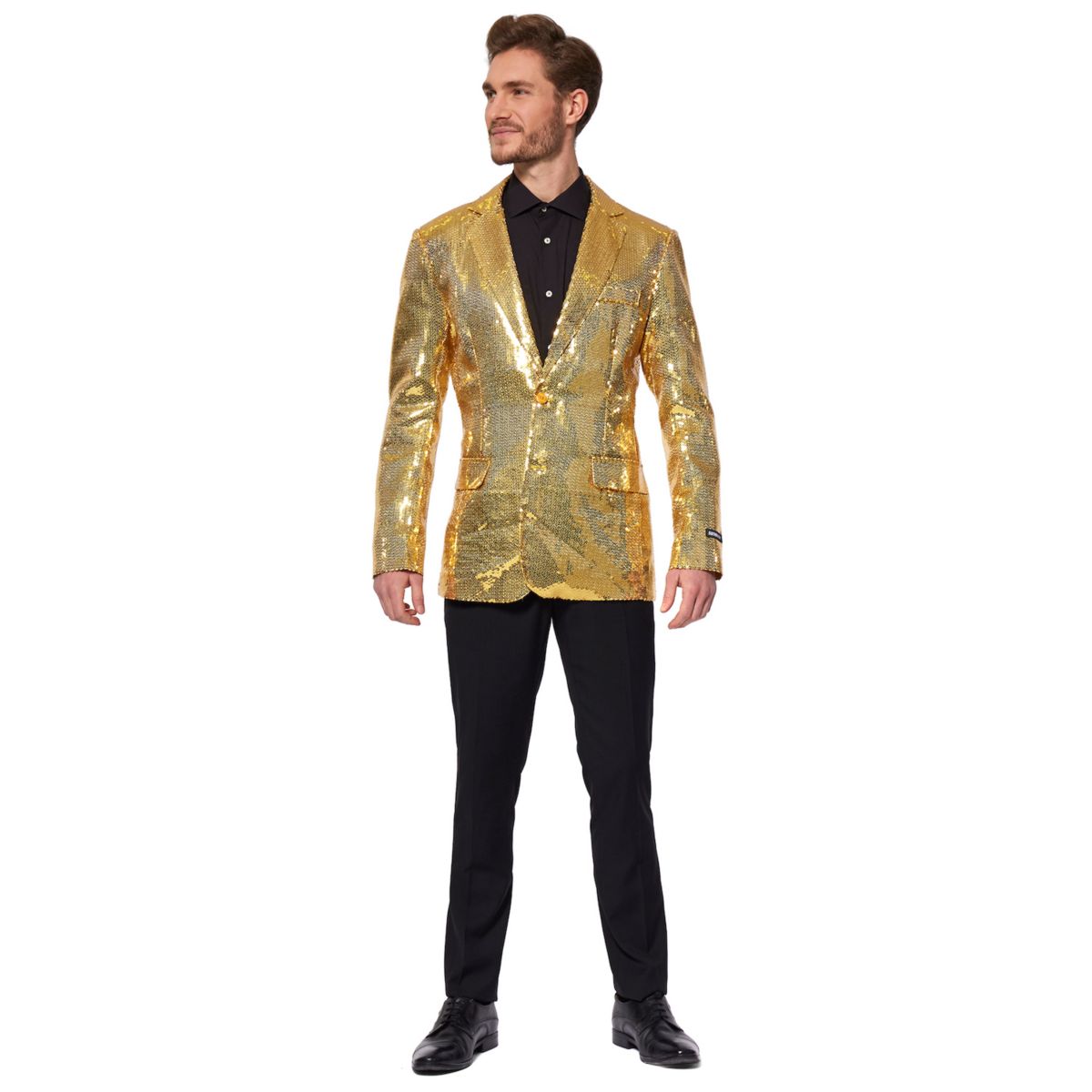 Мужской пиджак новинка с золотыми пайетками Suitmeister от OppoSuits Suitmeister