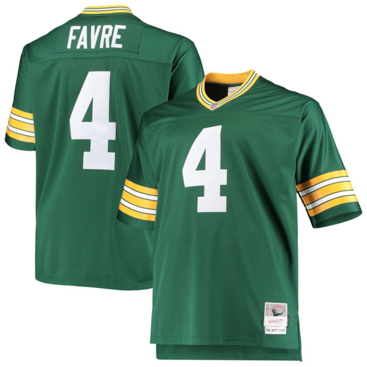 Мужская Футболка Mitchell & Ness Brett Favre Green Bay Packers 1996 Retired Player Replica Mitchell & Ness