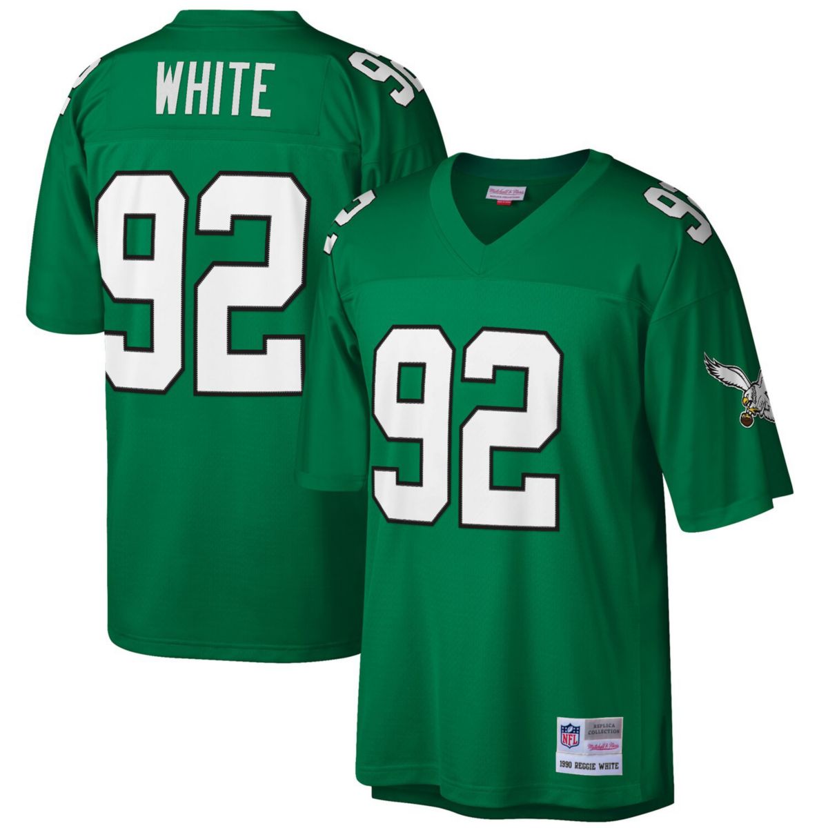 Мужская Футболка Mitchell & Ness Реджи Уайт 1990 года зелёного цвета Philadelphia Eagles Mitchell & Ness