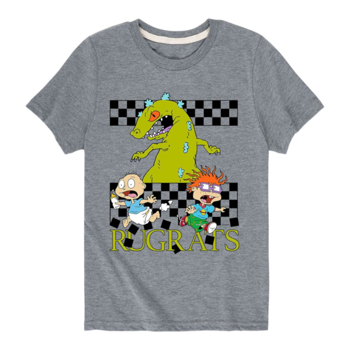 Футболка с рисунком в клетку Boys 8-20 Rugrats Reptar Tommy Chuckie Checkers Nickelodeon