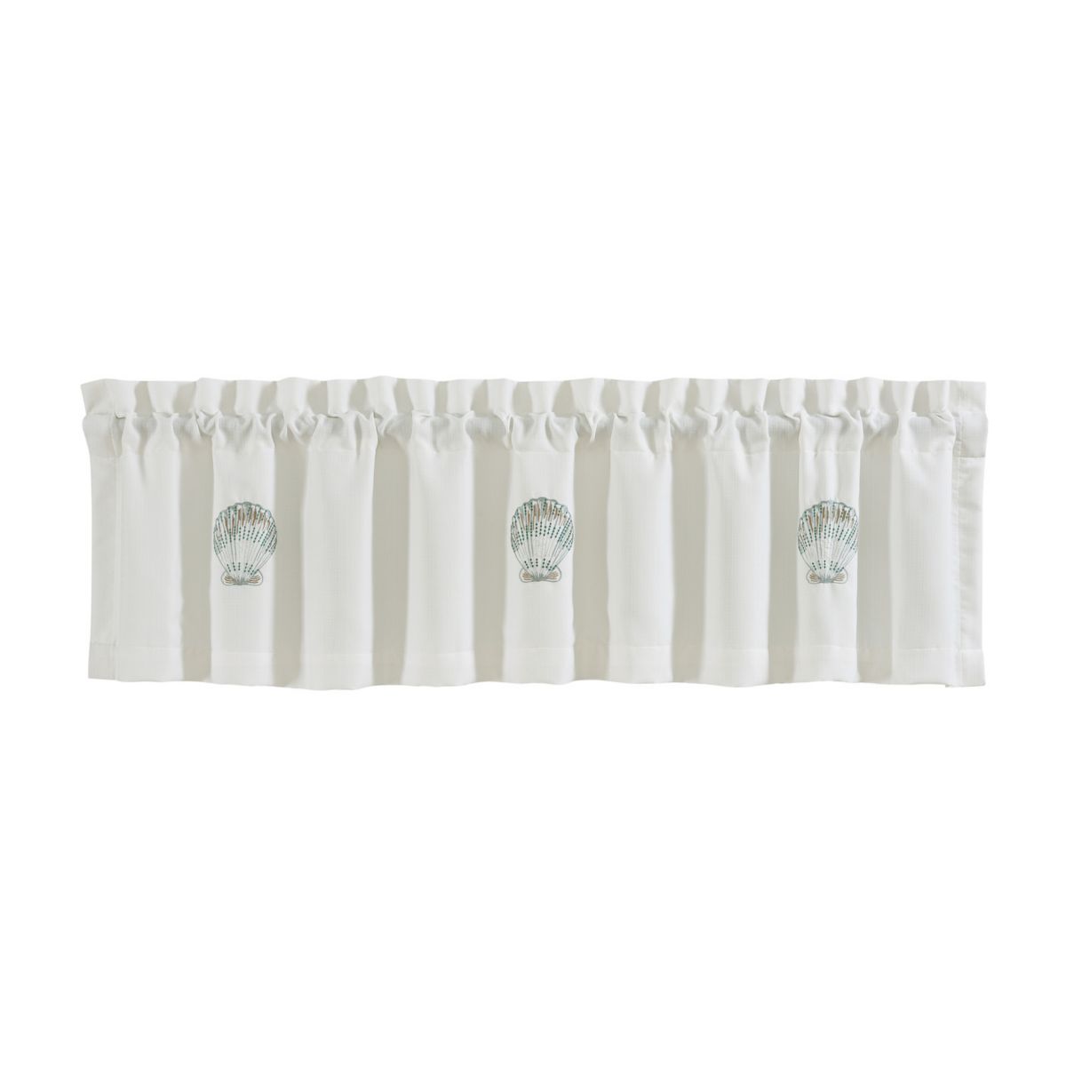 Royal Court Water's Edge Aqua Window Straight Valance Royal Court