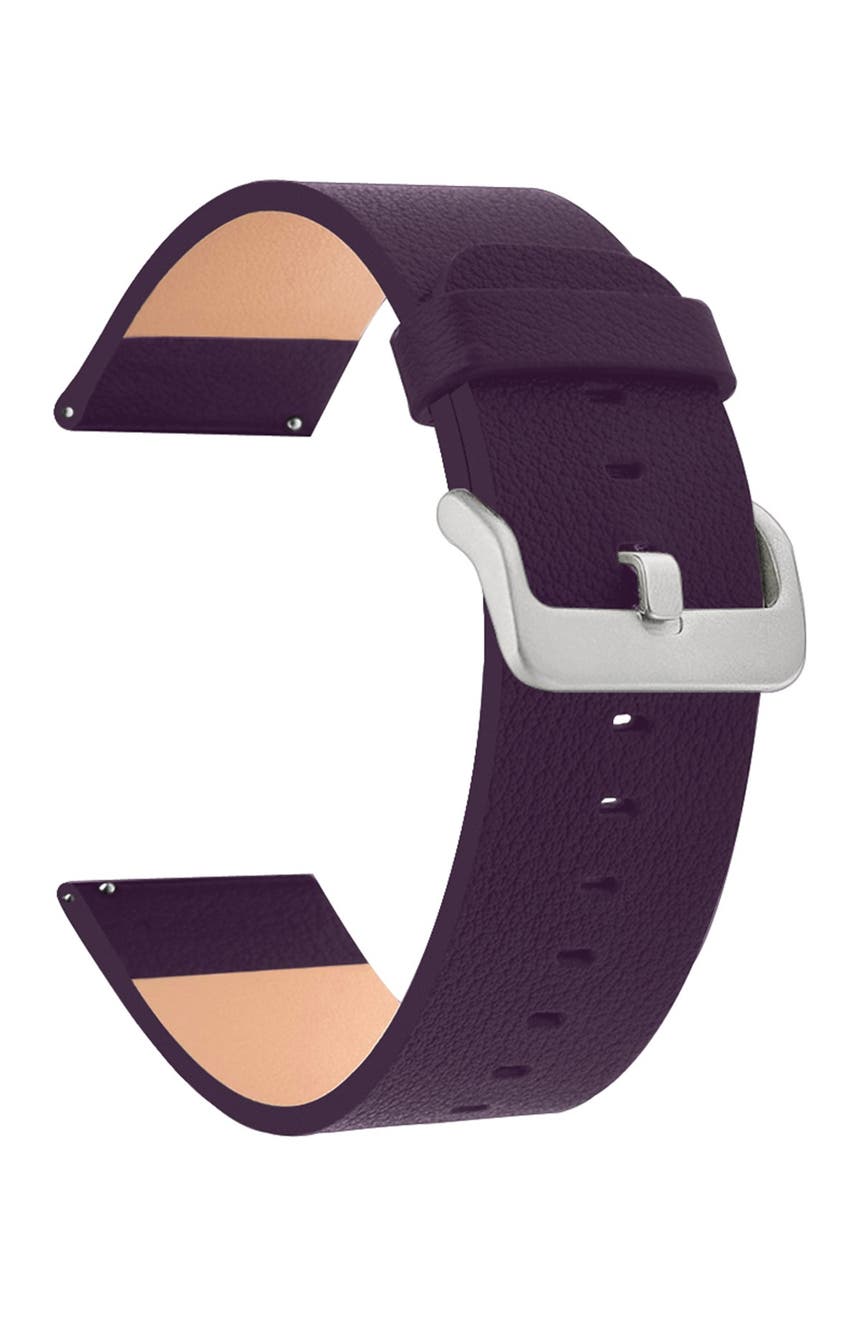 Большой кожаный ремешок для Fitbit Blaze с рамкой — фиолетовый POSH TECH