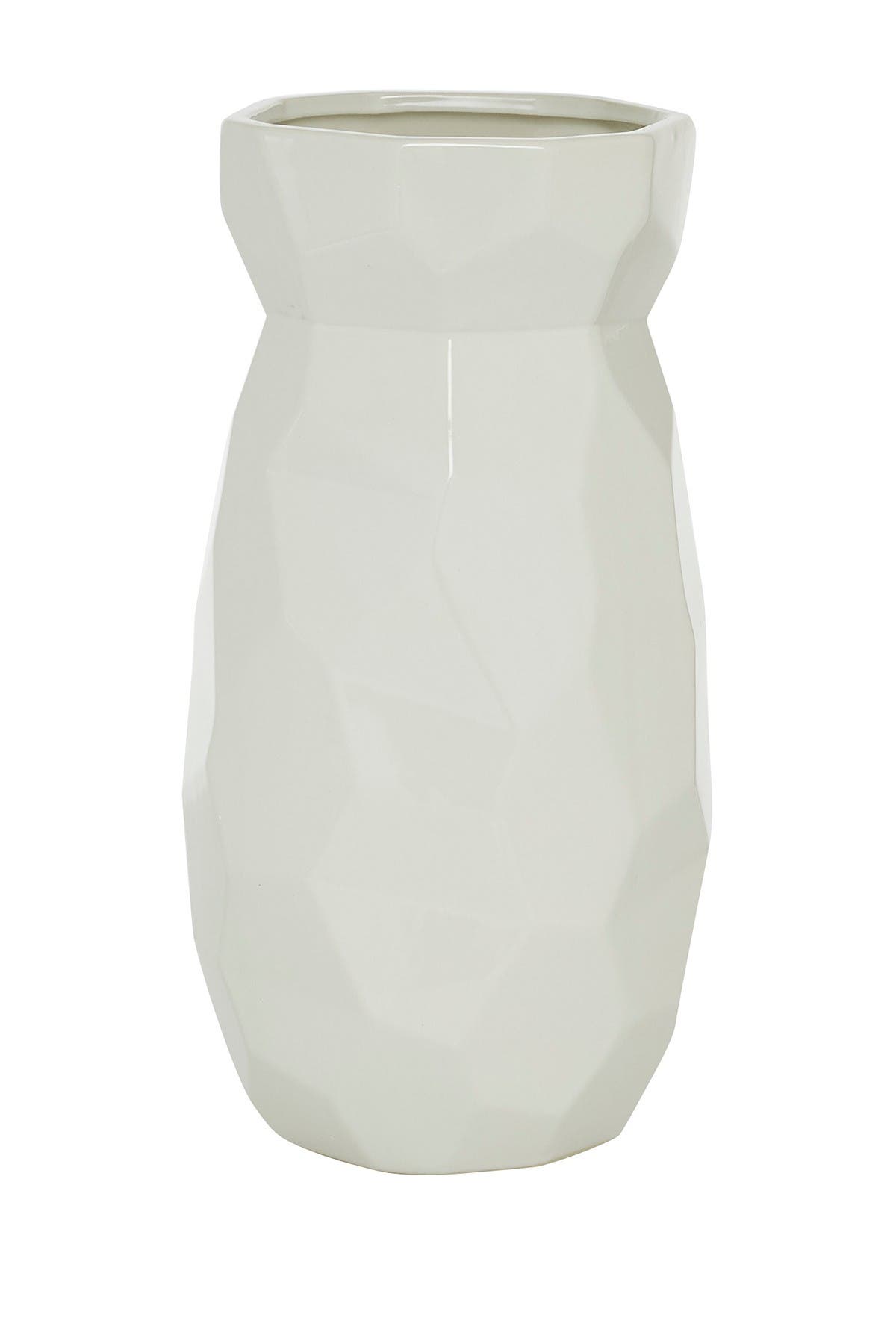 Белая керамическая ваза - 8 "Ш X 16" В COSMO BY COSMOPOLITAN