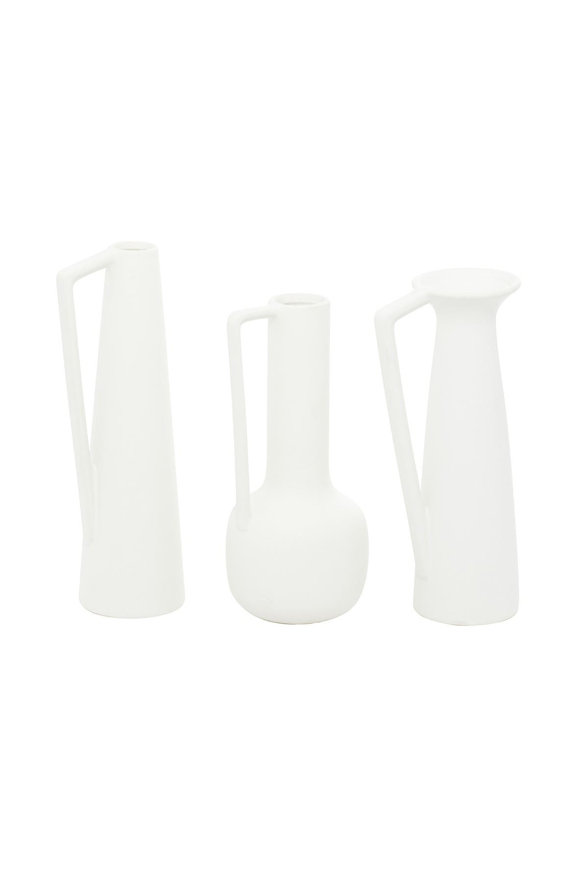 Белая керамическая современная ваза - 13 дюймов, 12 дюймов и 11 дюймов - набор из 3 COSMO BY COSMOPOLITAN