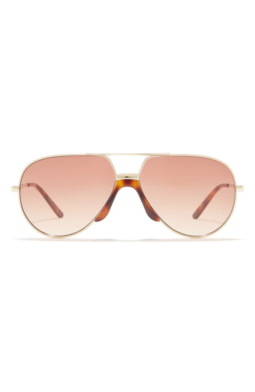 Модные солнцезащитные очки-авиаторы 56 мм GUCCI