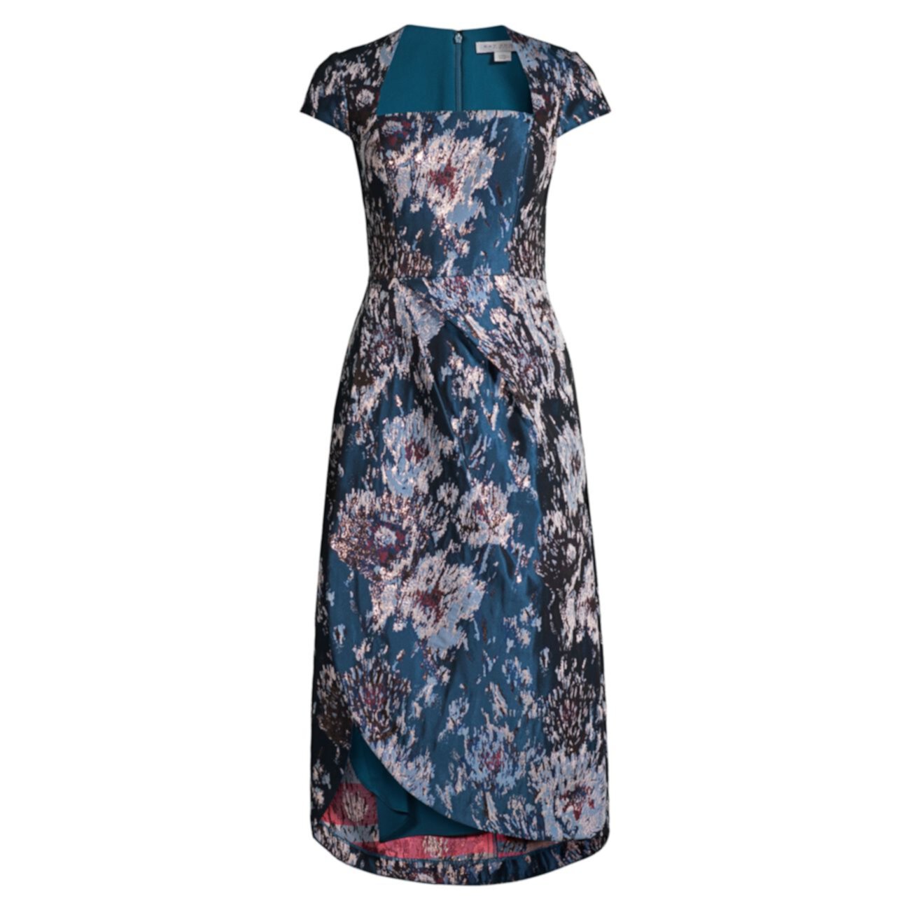 Жаккардовое платье-миди с цветочным рисунком Sutton Kay Unger