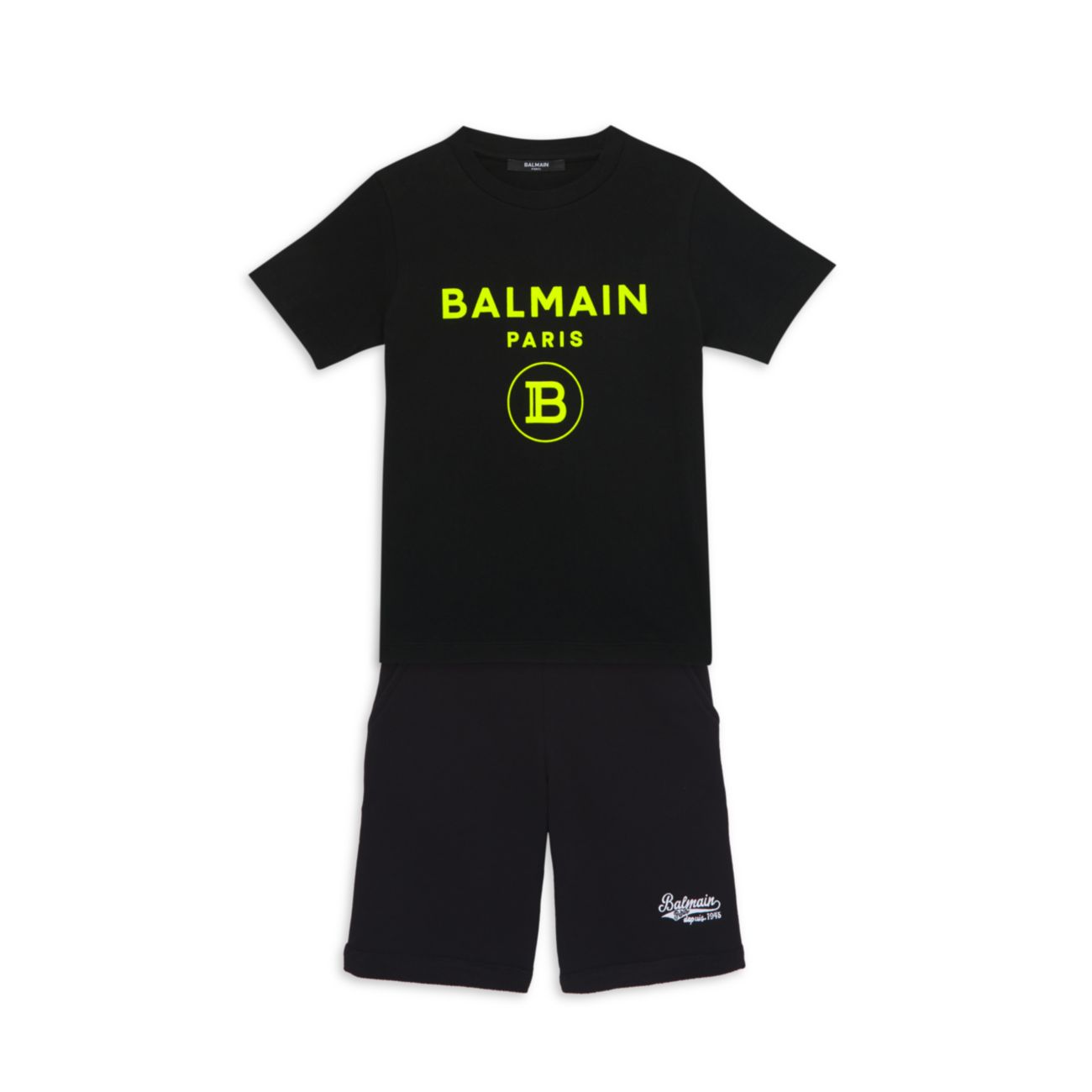 Little Kid's & amp; Детская футболка с флокированным логотипом Balmain