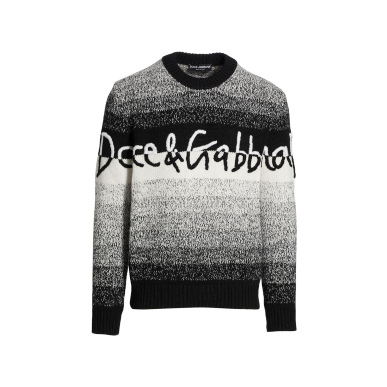 Полосатый свитер с логотипом Dolce & Gabbana