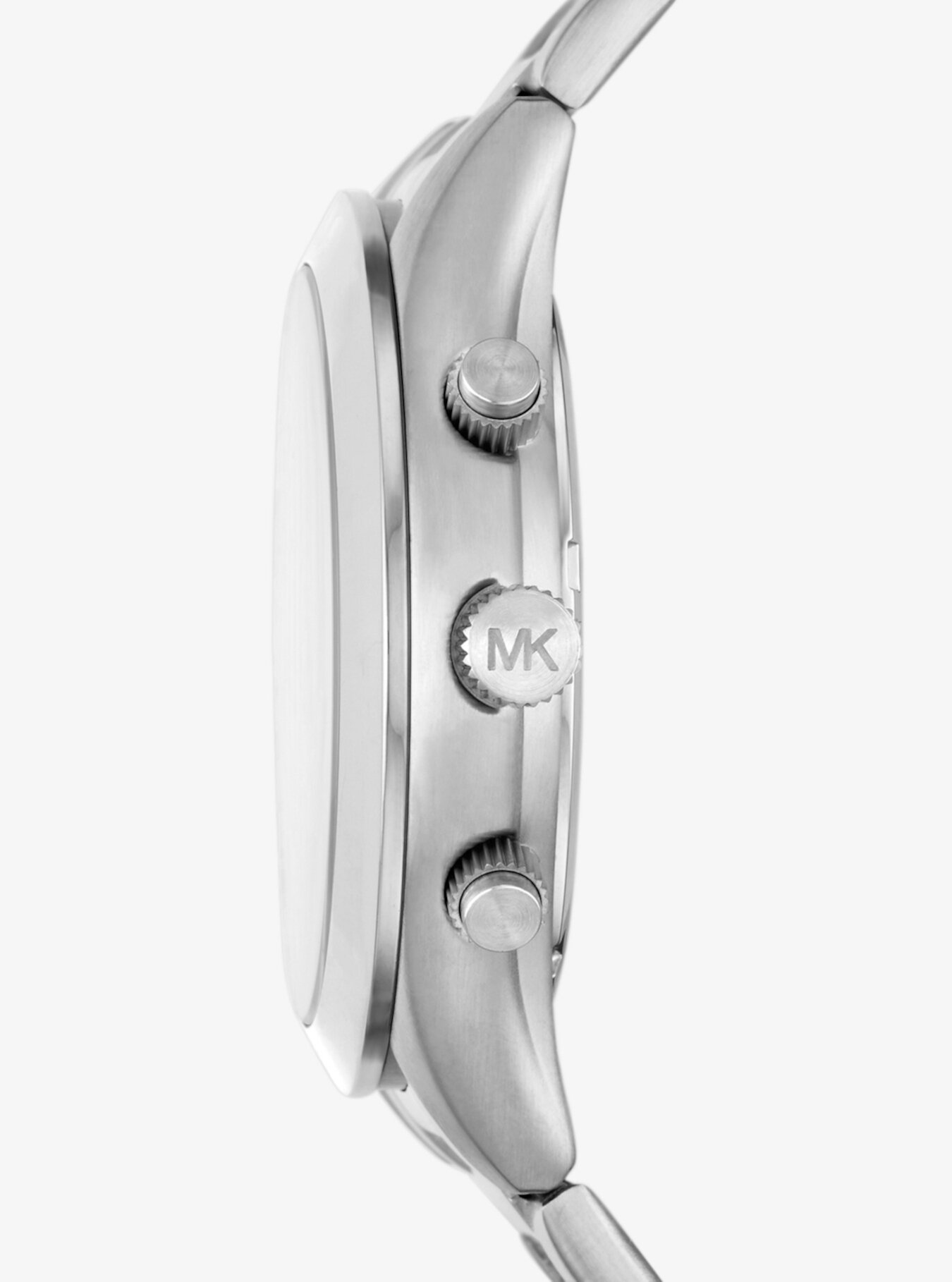 Крупногабаритные узкие часы Runway Pavé серебристого цвета Michael Kors