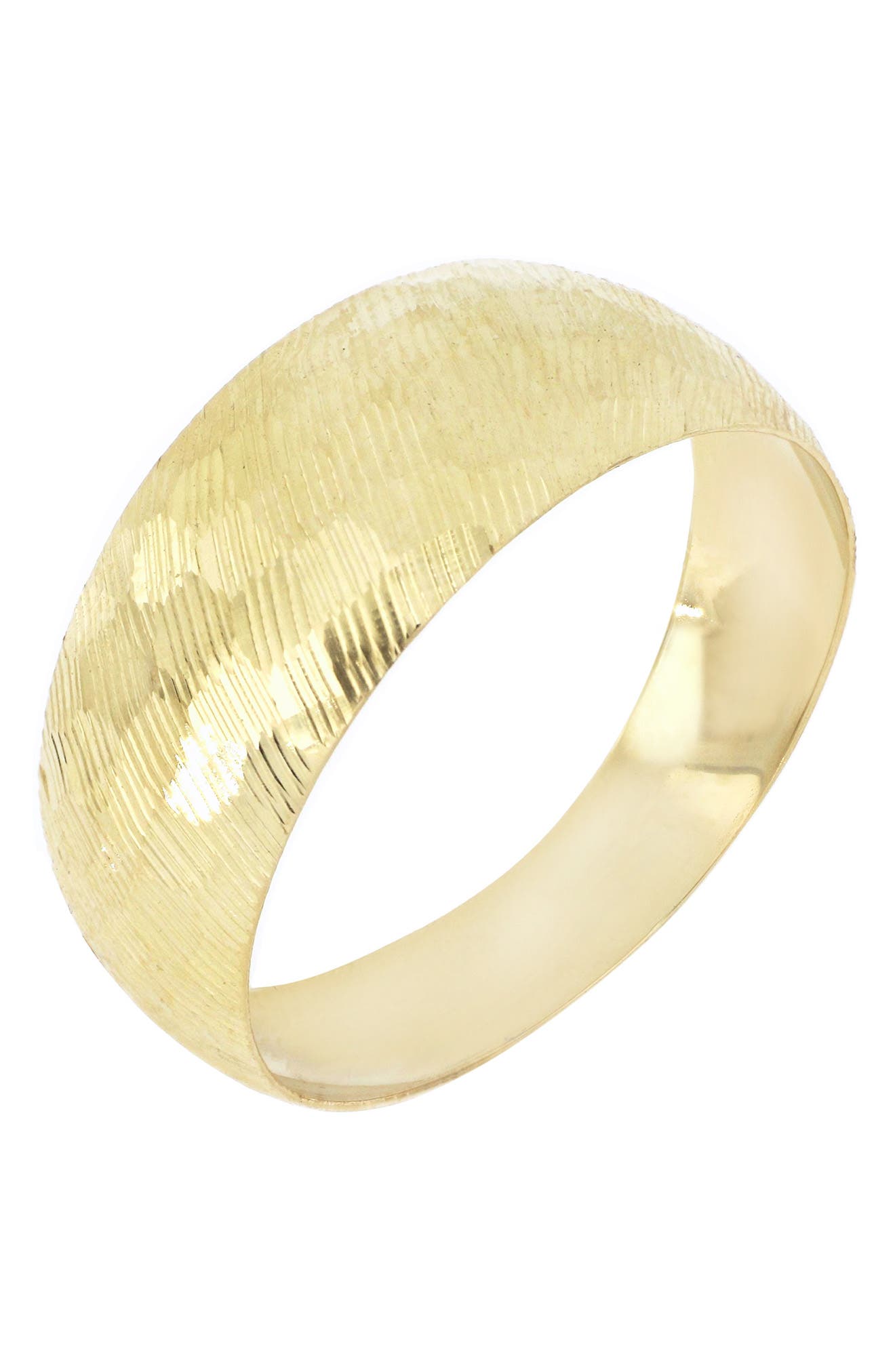 Кольцо с градуированной текстурой из желтого золота 14 карат Bony Levy