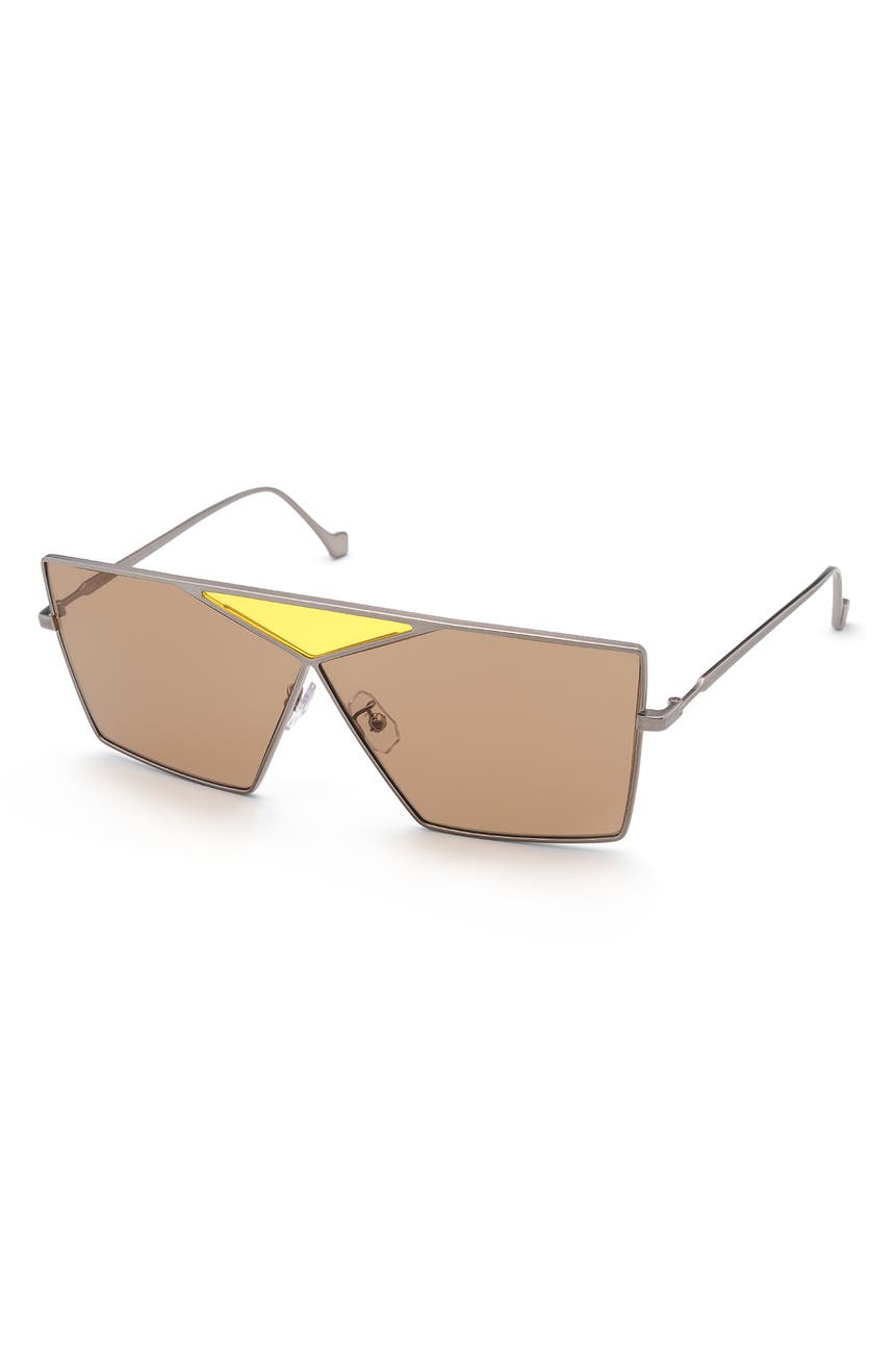 Солнцезащитные очки-авиаторы 69 мм с геометрическим щитком LOEWE