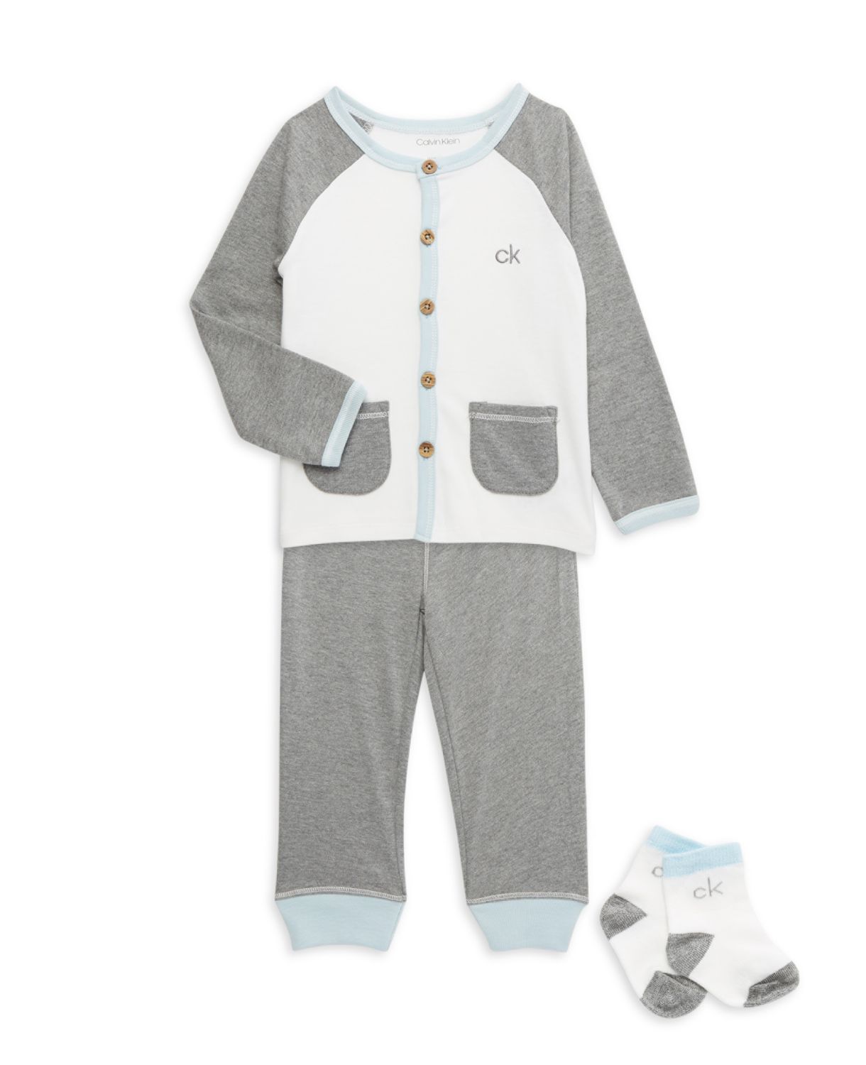 Пижамный комплект из 3 предметов для маленьких мальчиков Calvin Klein