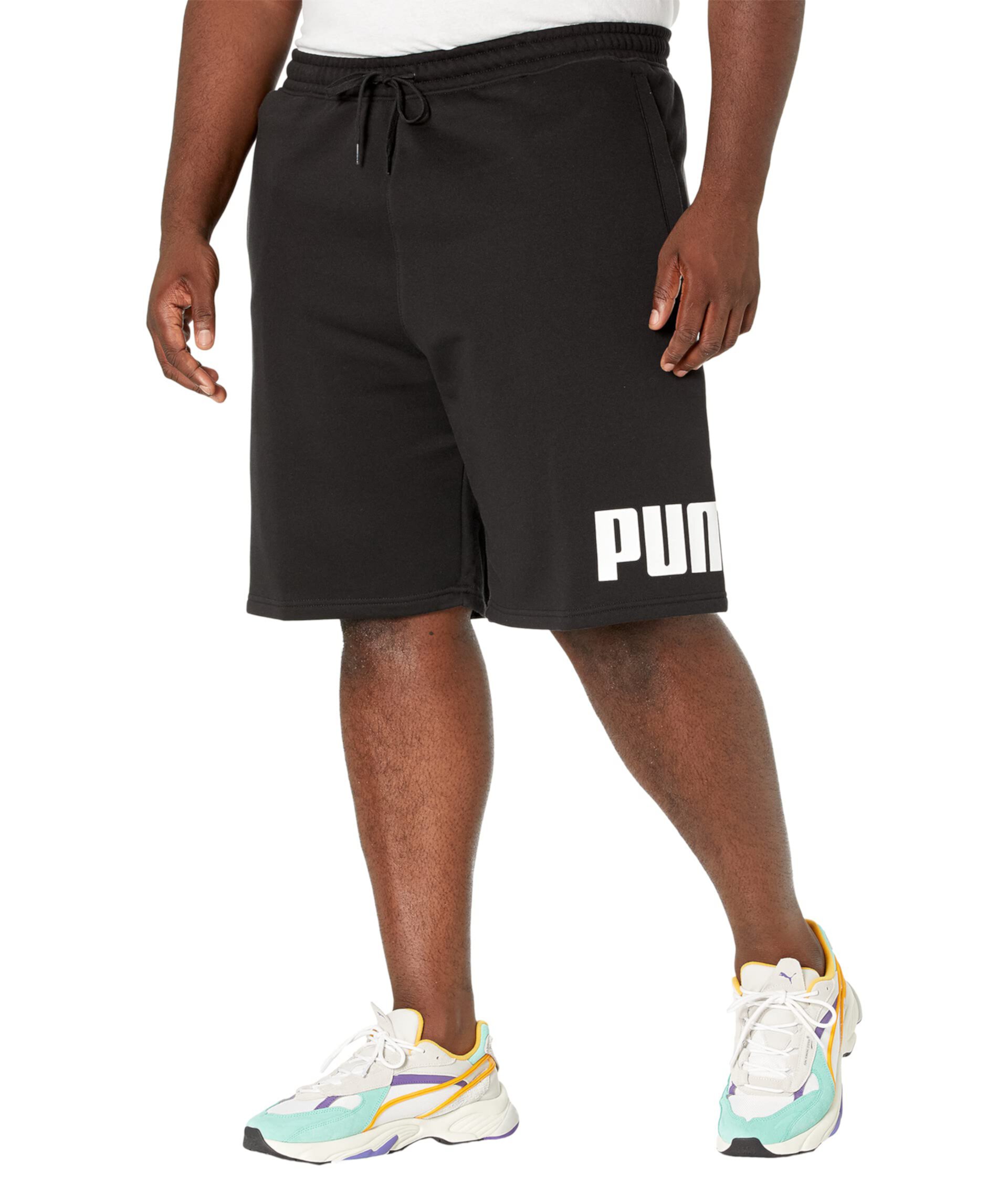 Флисовые шорты 10 дюймов Big & Tall с большим логотипом PUMA