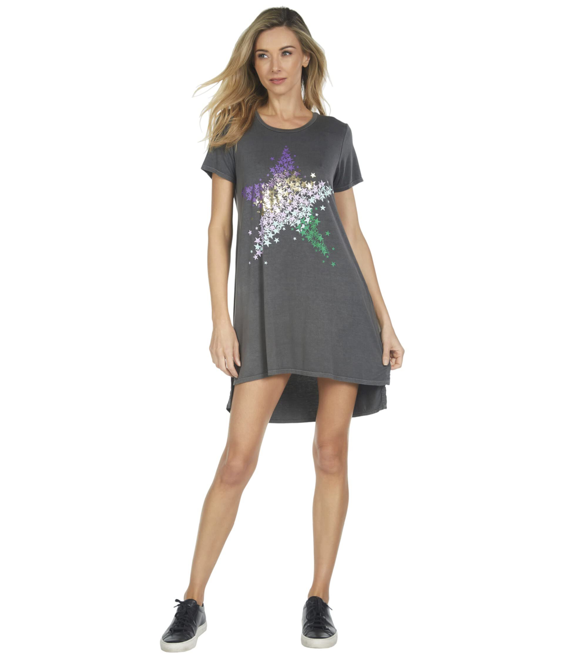 Платье-футболка Mirabella Confetti Star с боковым разрезом Lauren Moshi