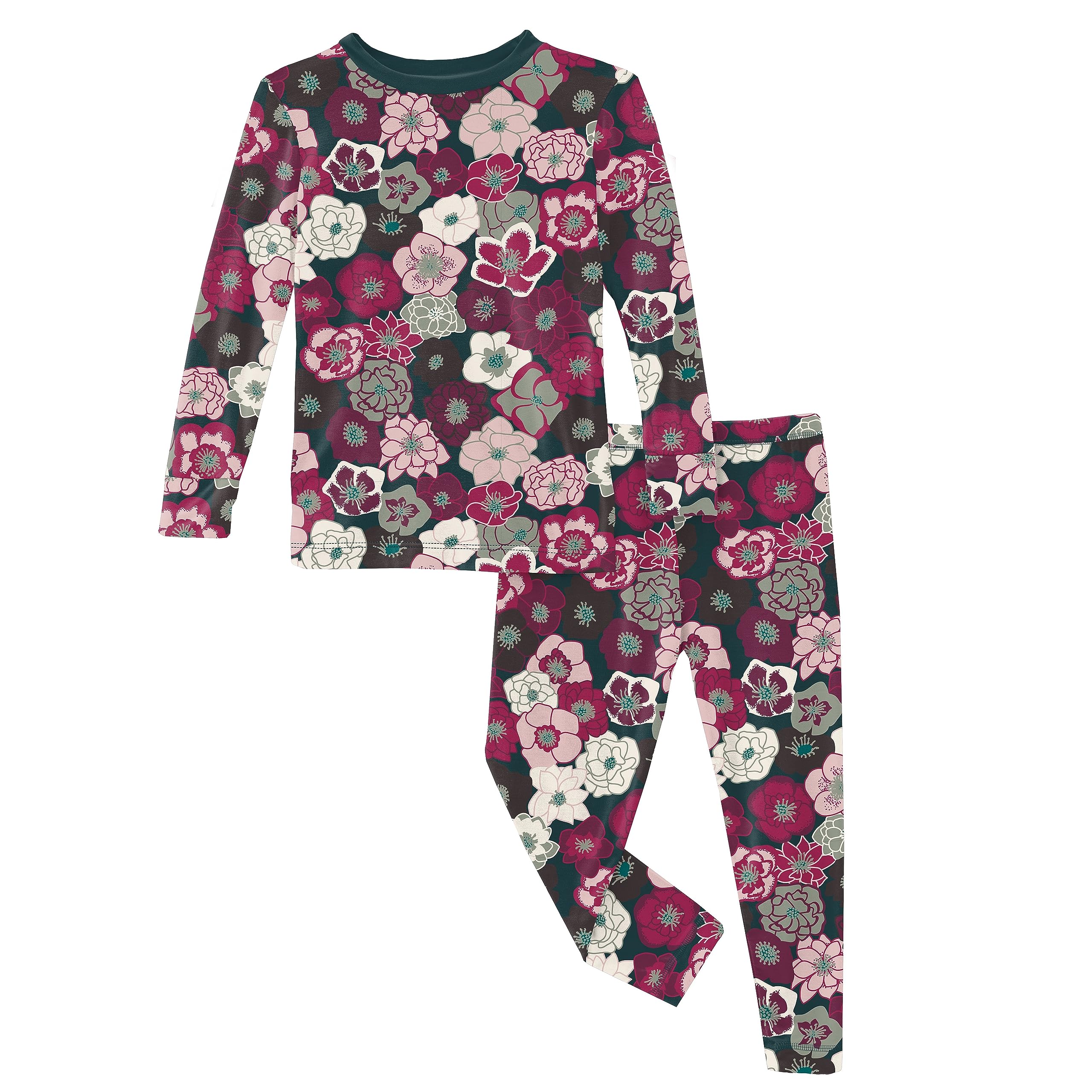 Long Sleeve Pajama Set (Little Kids/Big Kids) Kickee Pants Kids