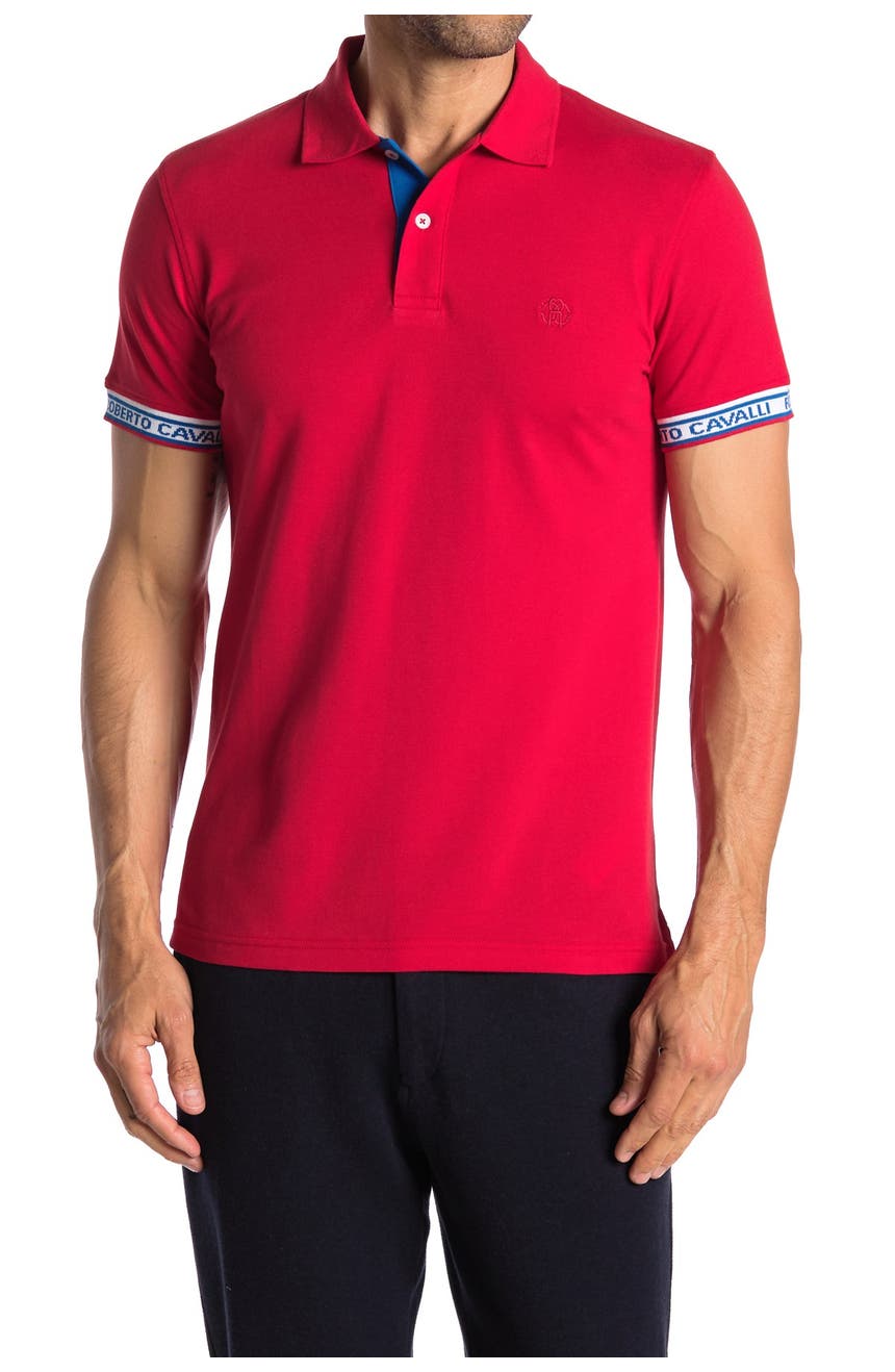 Рубашка-поло с короткими рукавами и логотипом Roberto Cavalli