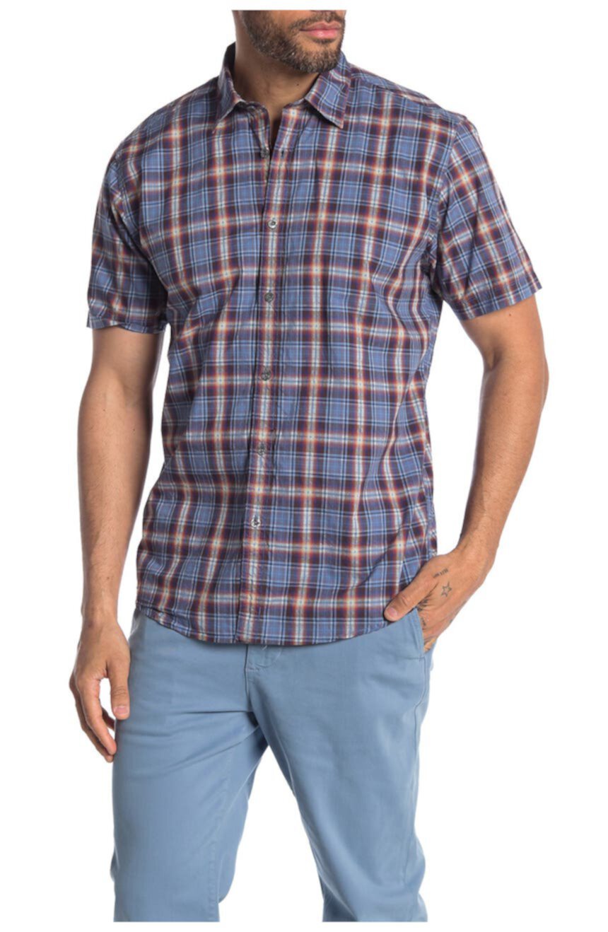 Рубашка стандартного кроя с короткими рукавами в клетку Foster COASTAORO