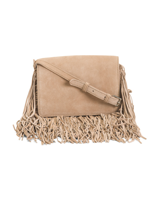 Suede Fringe Bag ZARA