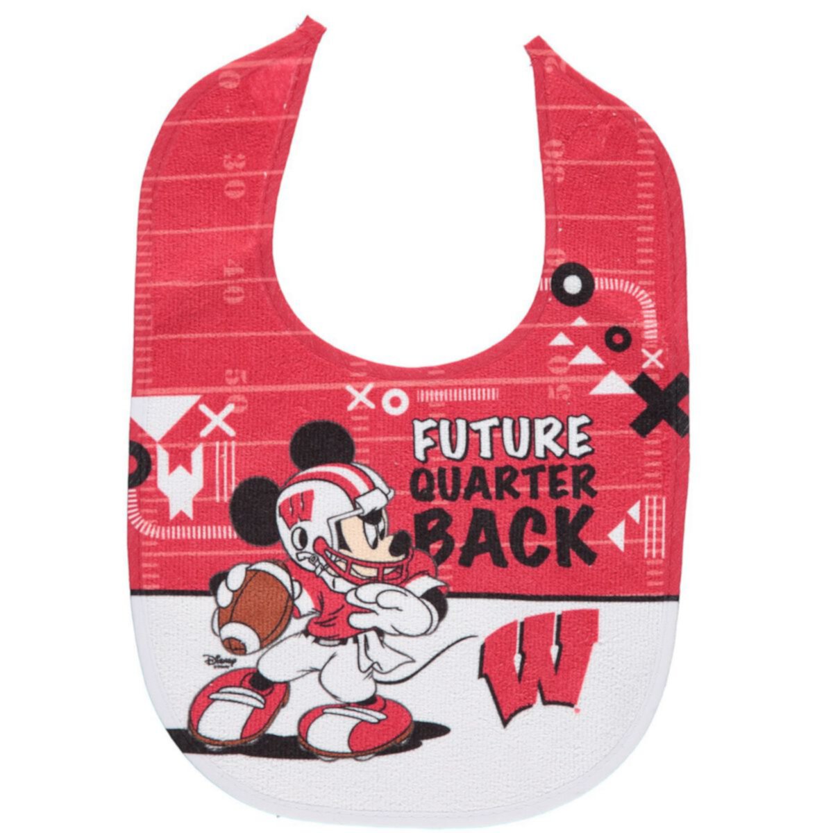 Слюнявчик WinCraft Wisconsin Badgers Disney Mickey All Pro Unbranded