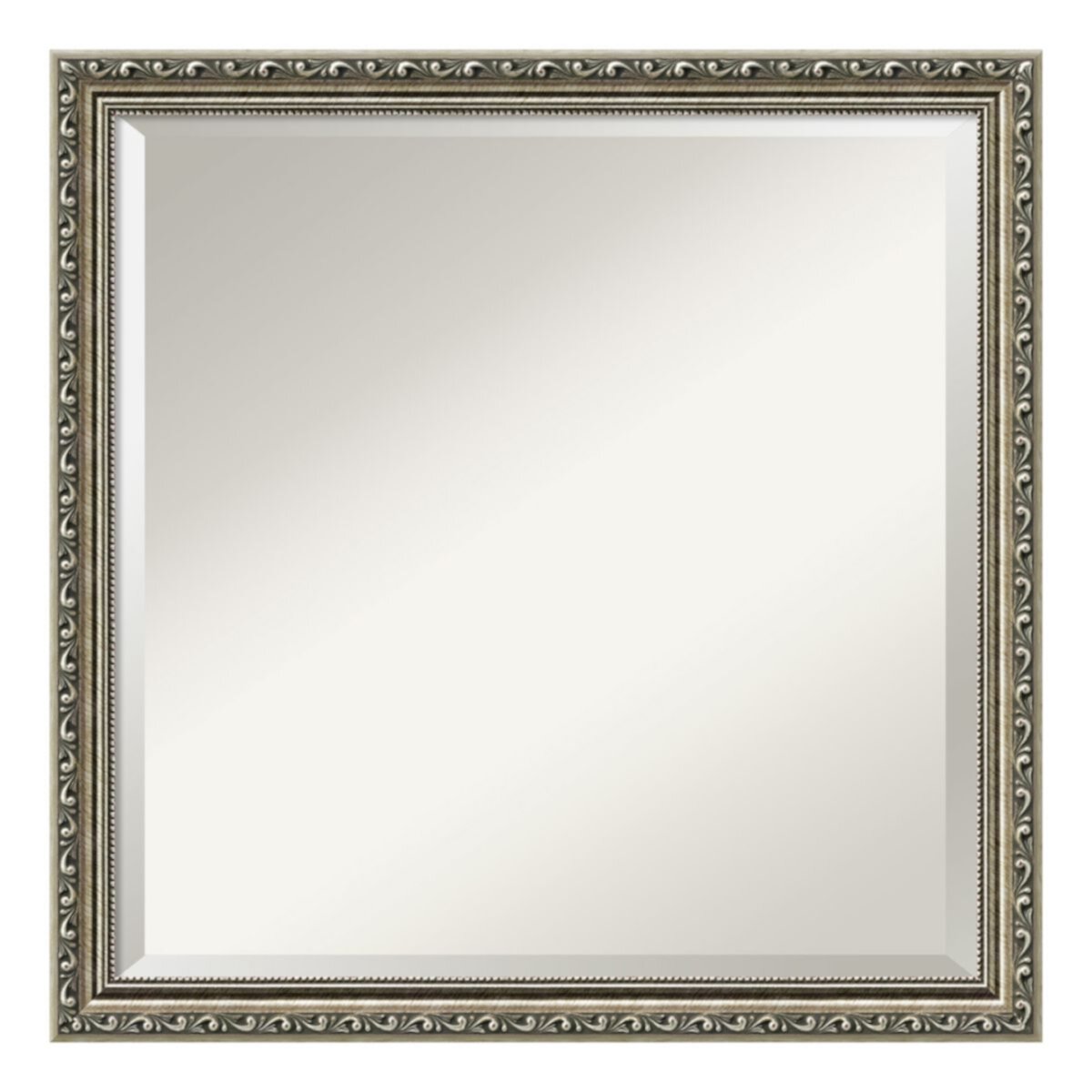 Amanti Art Silver Leaf Finish Square Wall Mirror Amanti Art